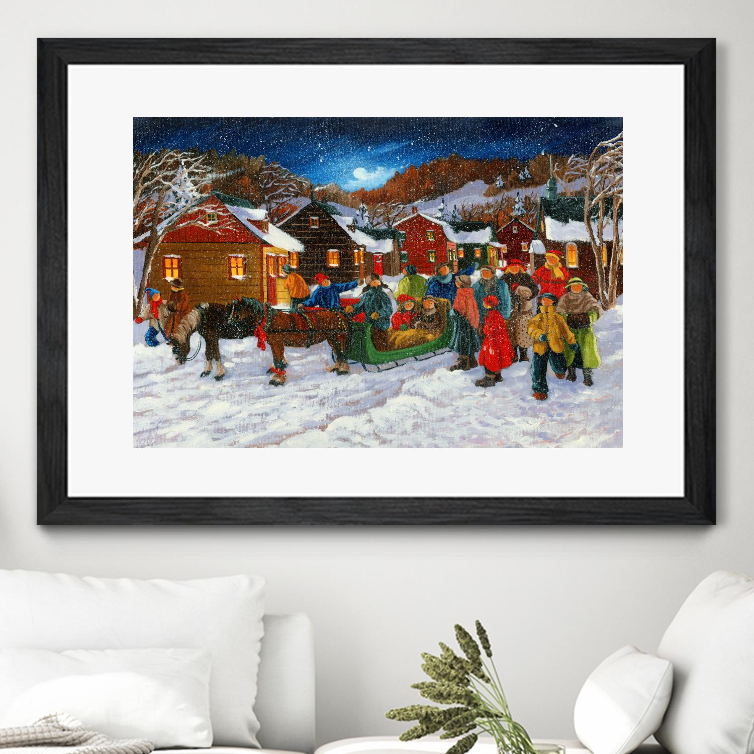 On prend un taxi by Nicole Laporte on GIANT ART - brown winter scenes