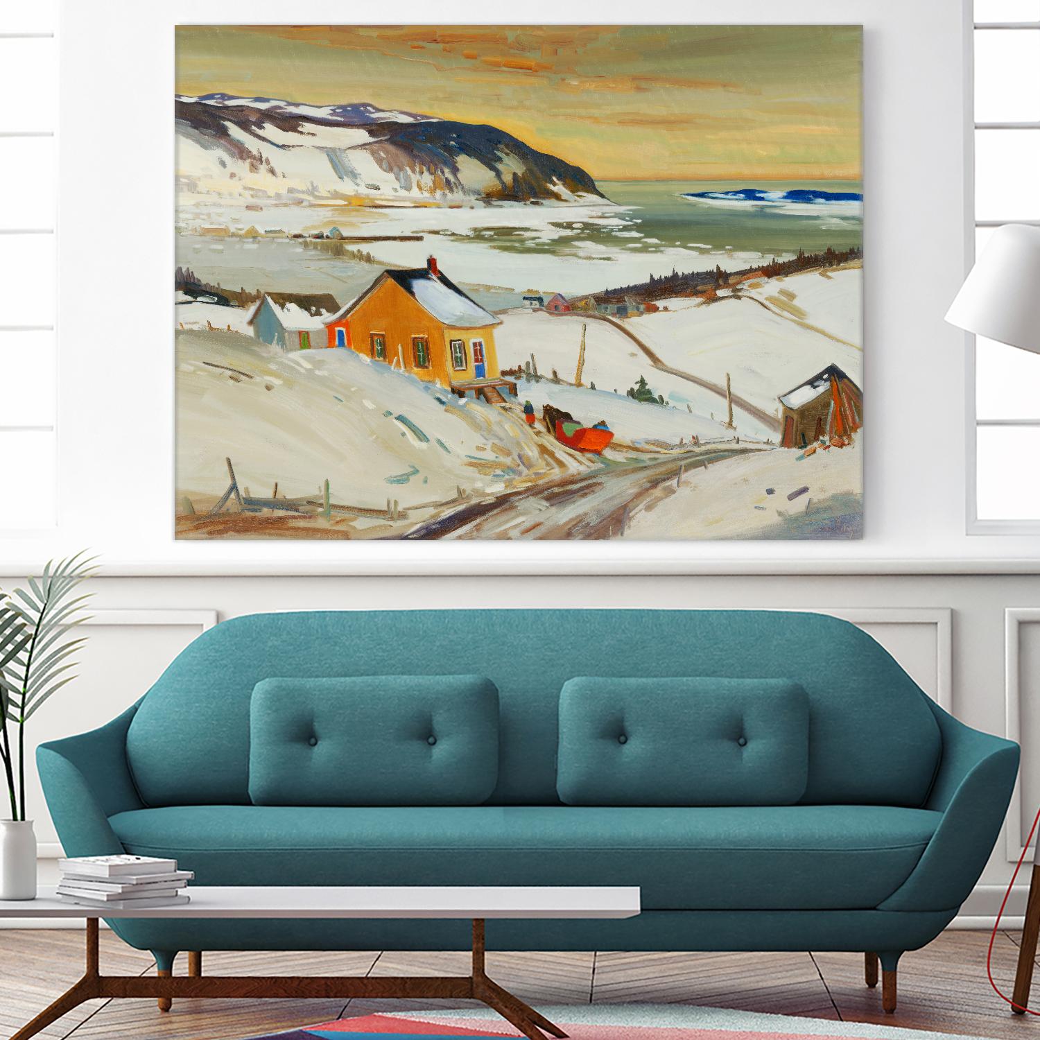 Baies St Paul I by Louis Tremblay on GIANT ART - blue landscape