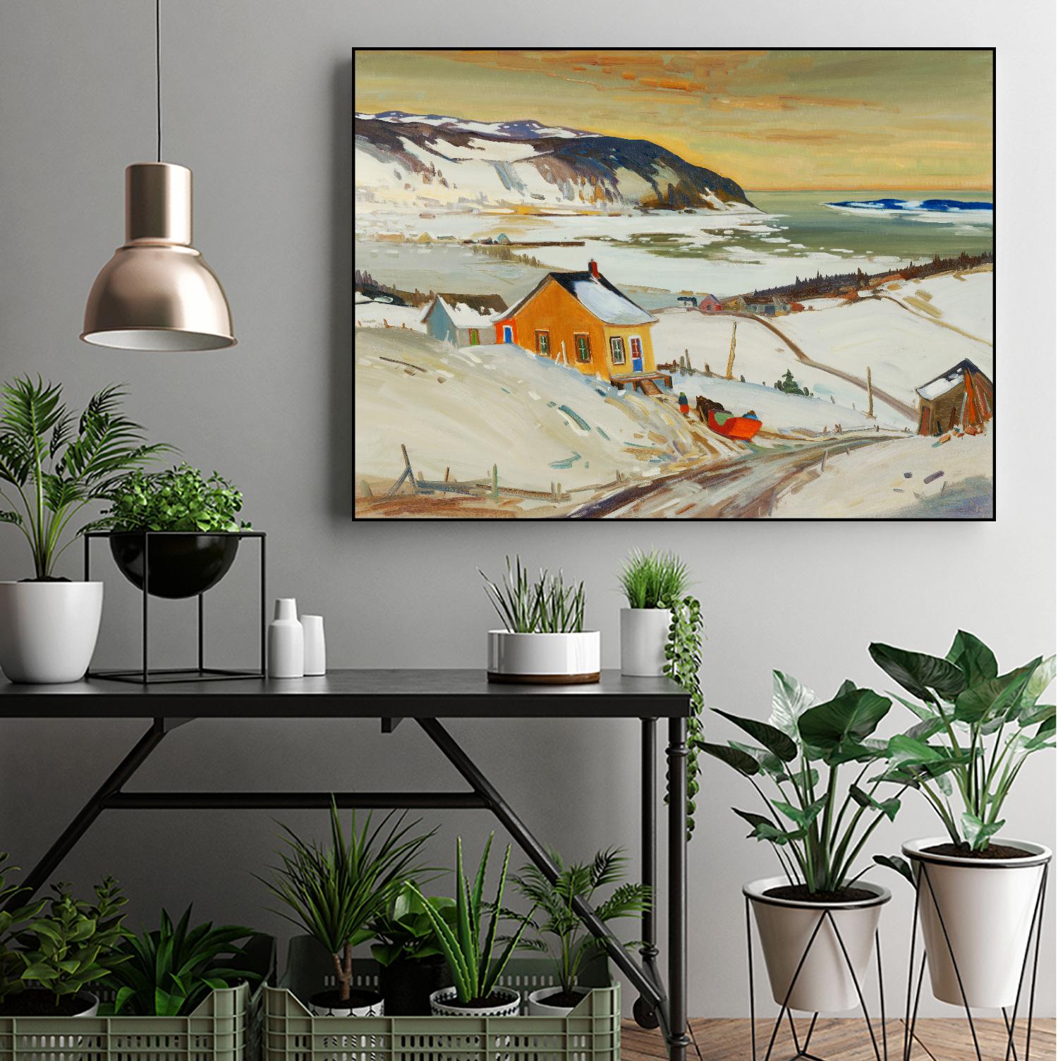 Baies St Paul I by Louis Tremblay on GIANT ART - blue landscape