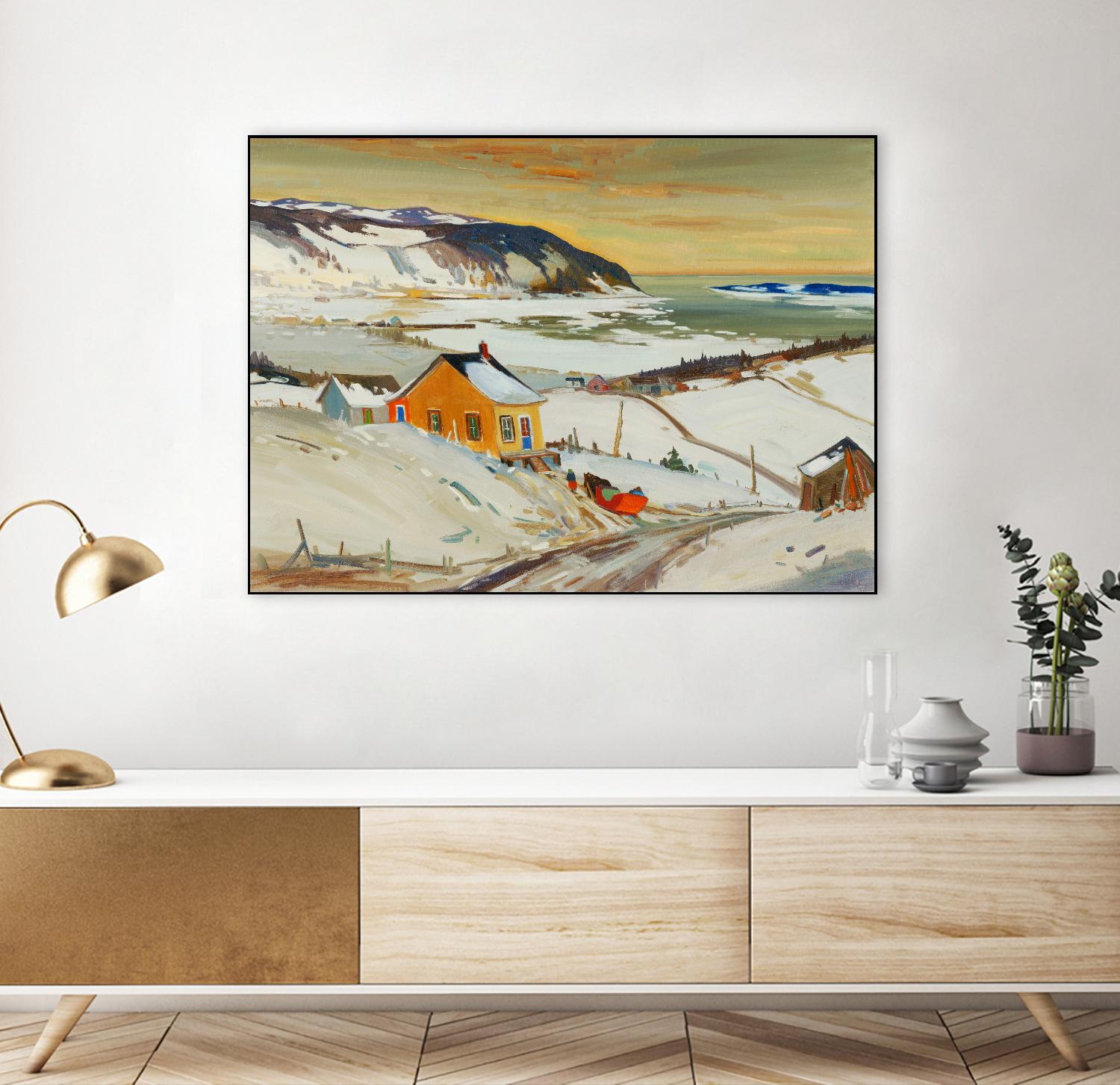 Baies St Paul I by Louis Tremblay on GIANT ART - blue landscape