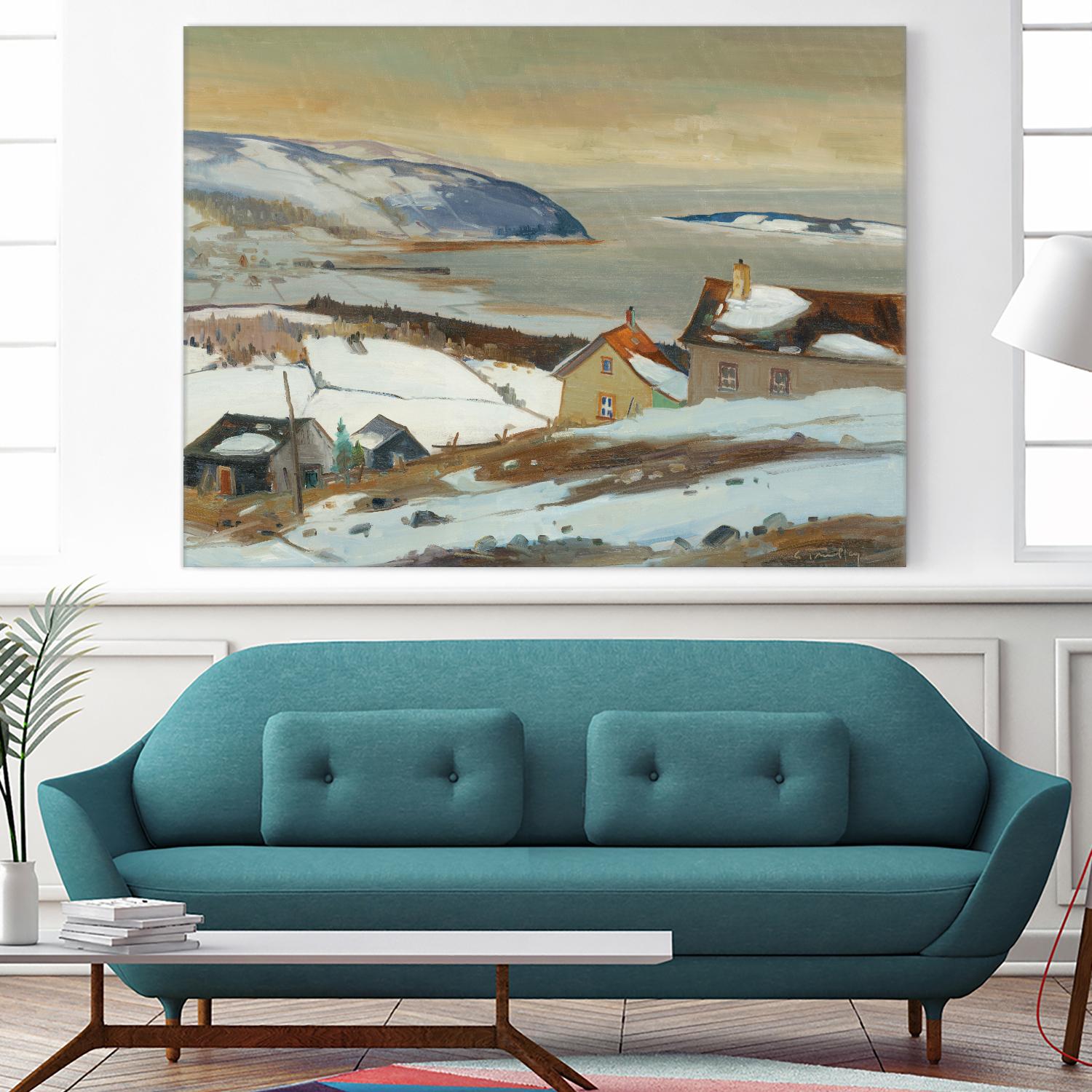 Baies St Paul II by Louis Tremblay on GIANT ART - beige landscape