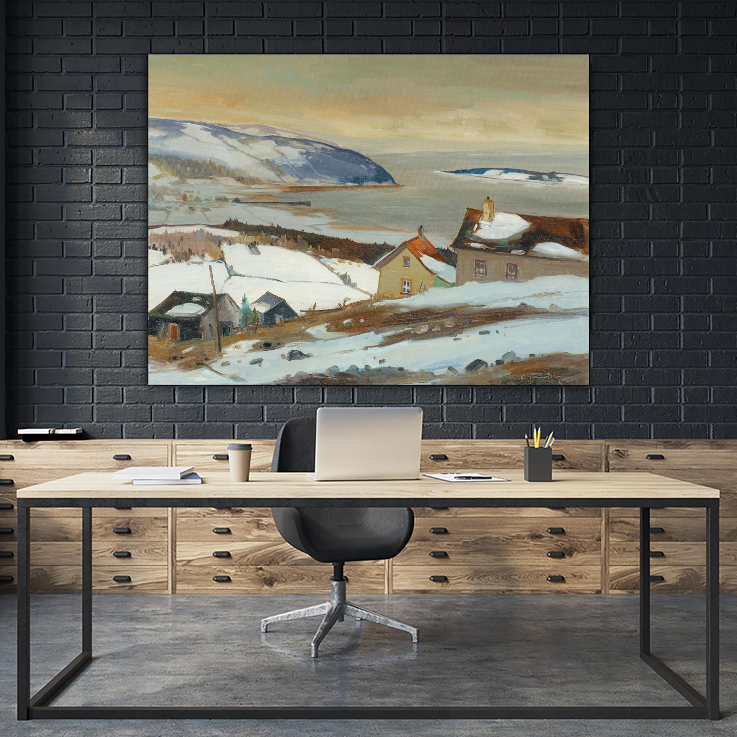 Baies St Paul II by Louis Tremblay on GIANT ART - beige landscape