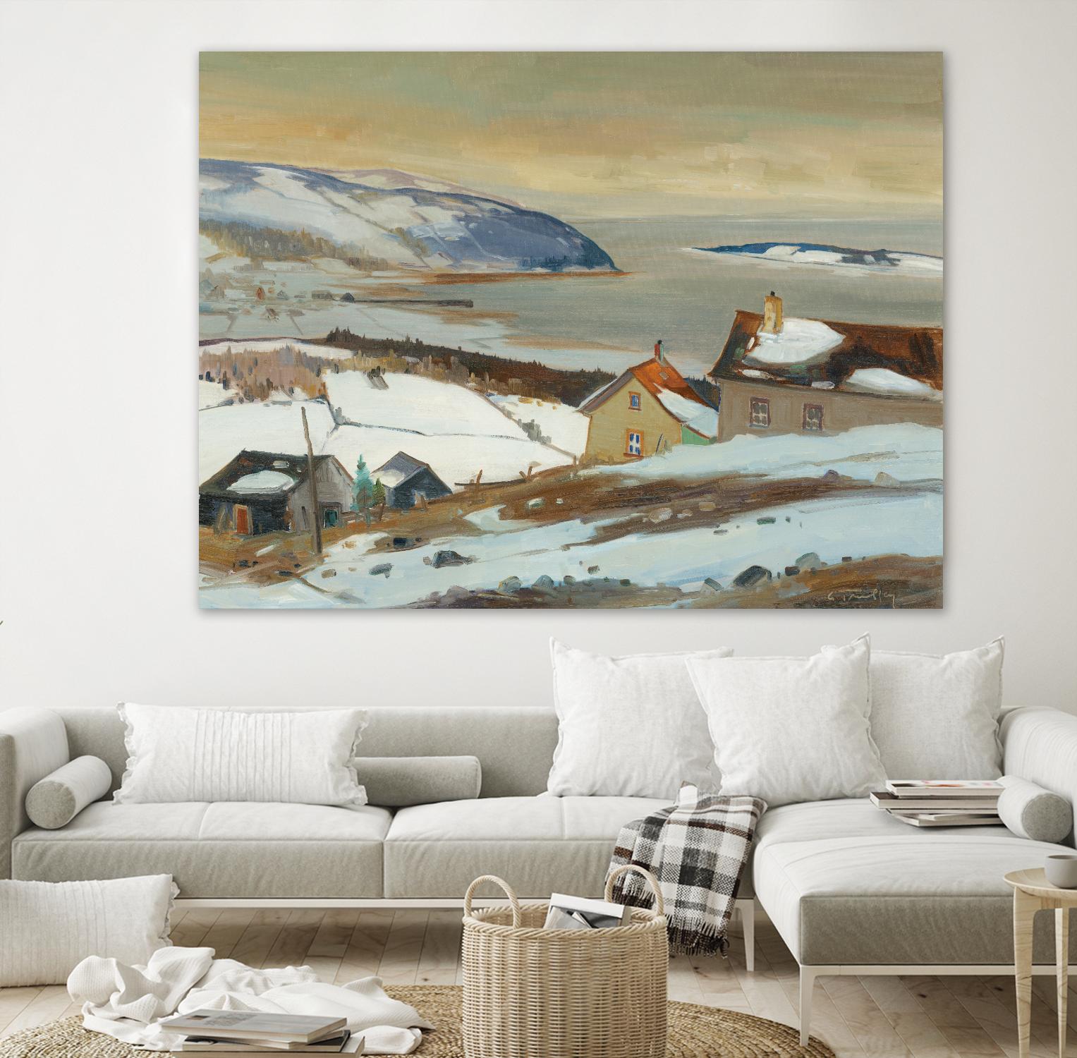 Baies St Paul II by Louis Tremblay on GIANT ART - beige landscape