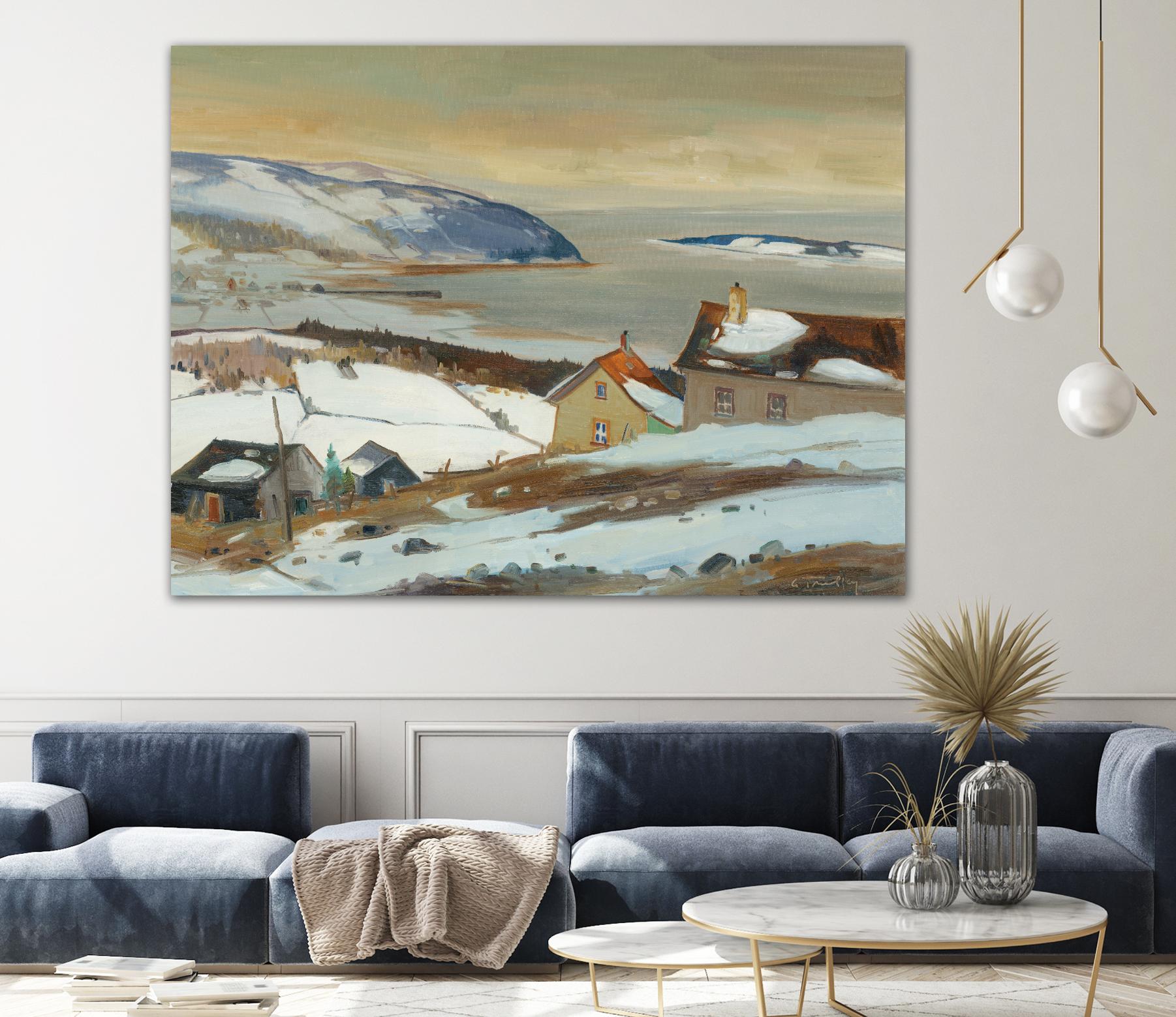 Baies St Paul II by Louis Tremblay on GIANT ART - beige landscape