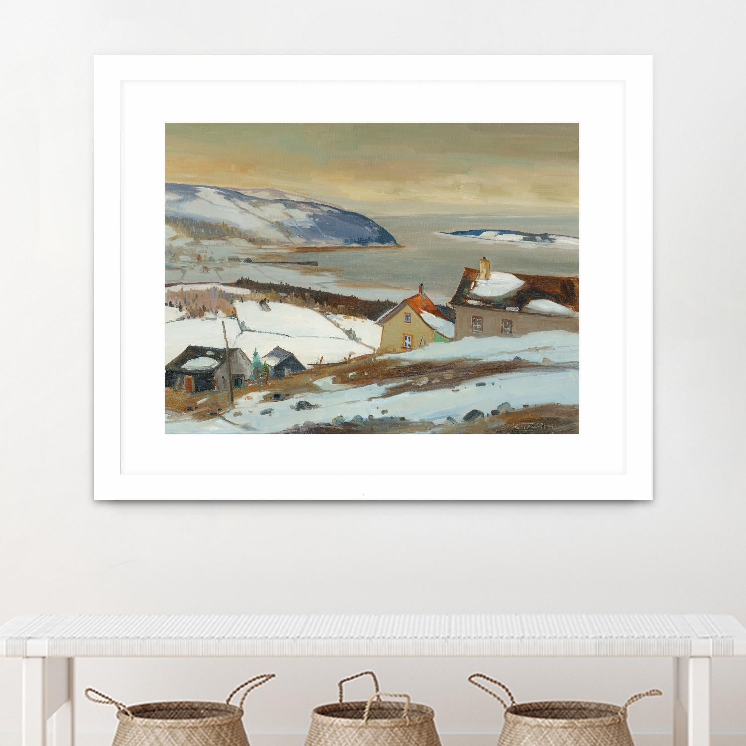 Baies St Paul II by Louis Tremblay on GIANT ART - beige landscape artistes du québec