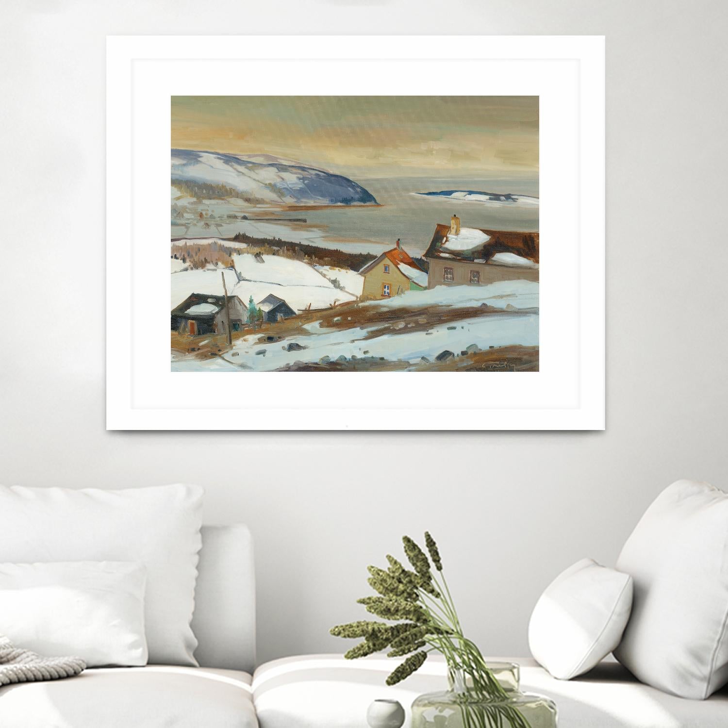 Baies St Paul II by Louis Tremblay on GIANT ART - beige landscape artistes du québec