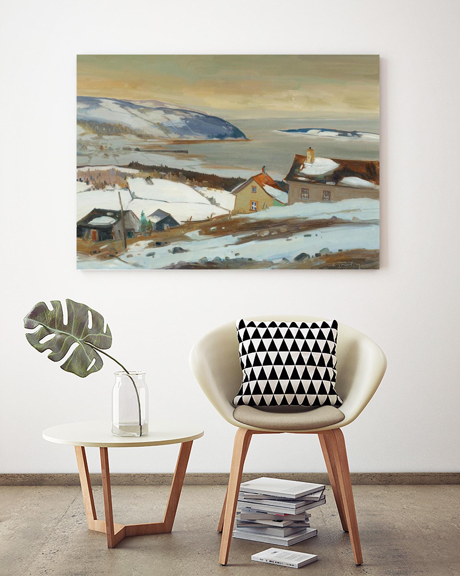 Baies St Paul II by Louis Tremblay on GIANT ART - beige landscape artistes du québec