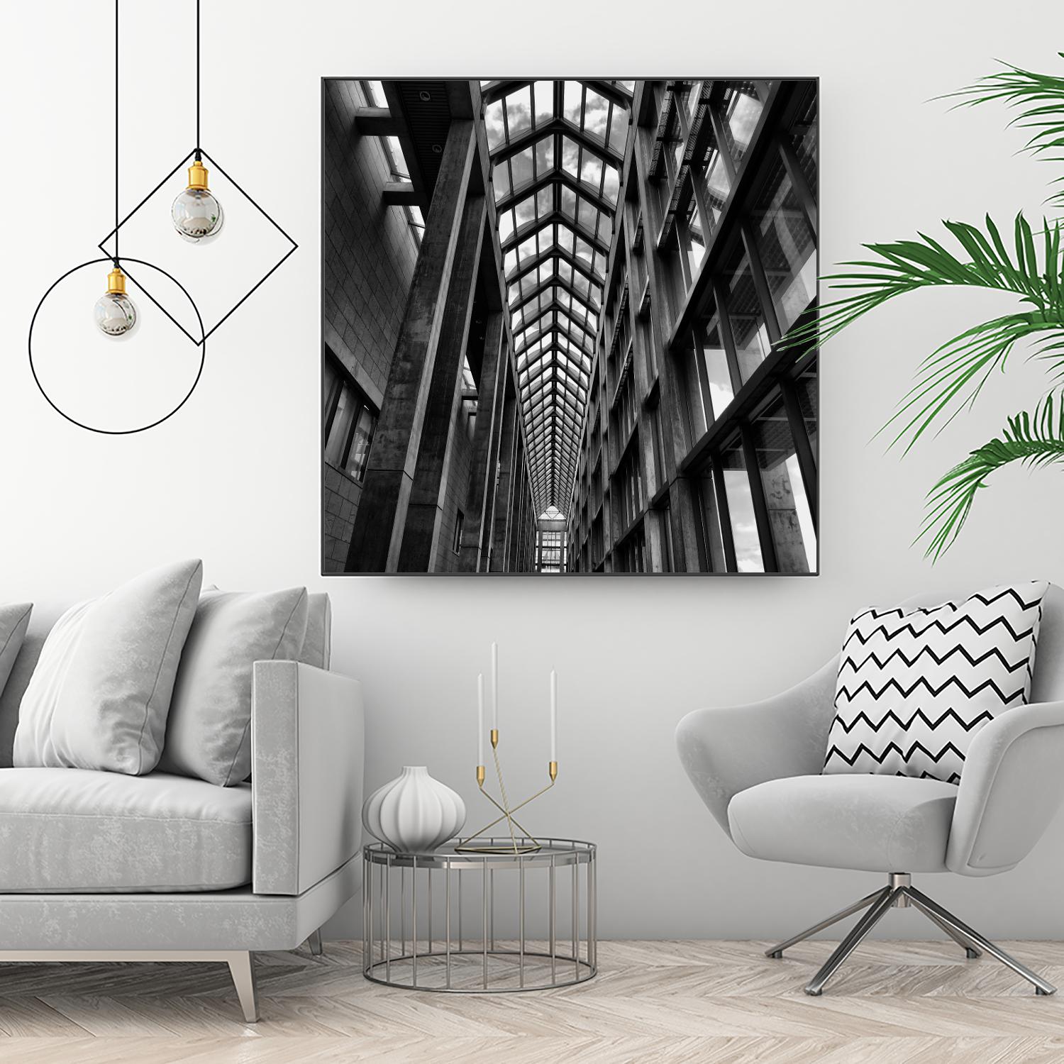 Rban Line V by Jean-François Dupuis on GIANT ART - black city scene