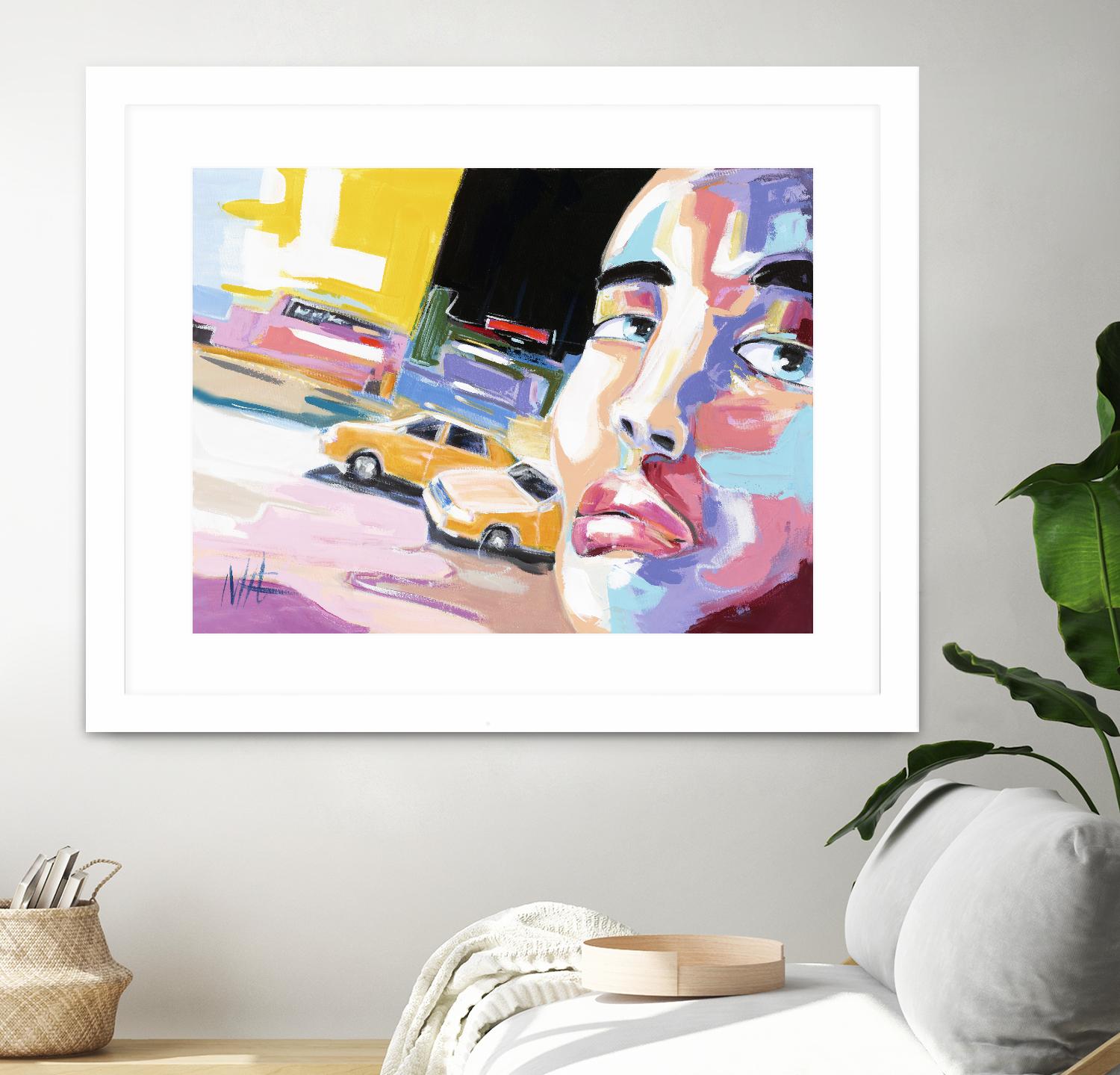 Go City I by Marc Archambault on GIANT ART - beige men and women