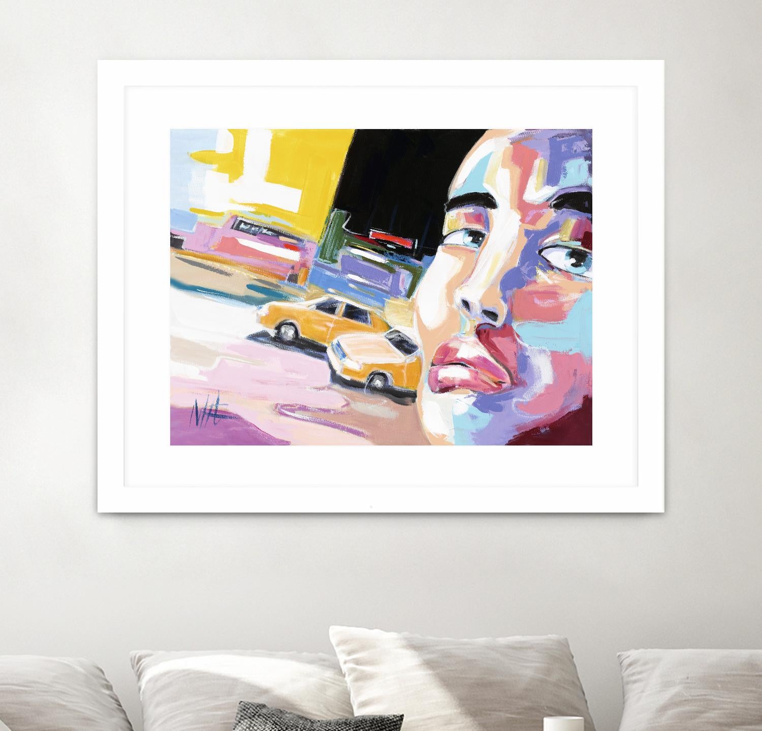 Go City I by Marc Archambault on GIANT ART - beige men and women