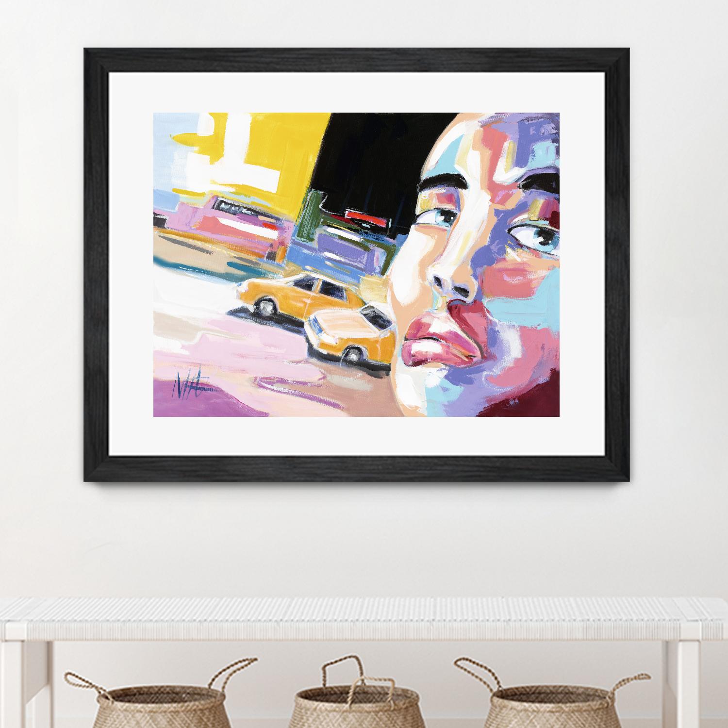 Go City I by Marc Archambault on GIANT ART - beige men and women