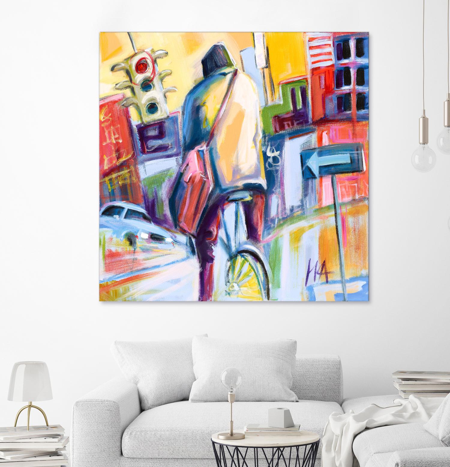 Velo City by Marc Archambault on GIANT ART - pink city scene