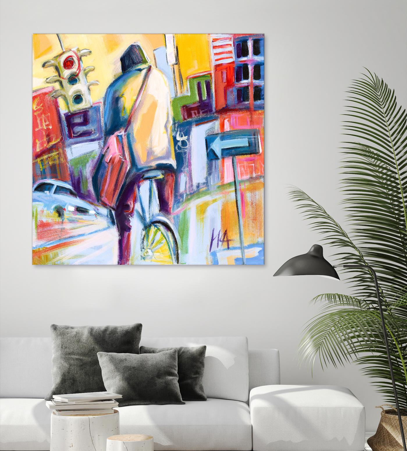 Velo City by Marc Archambault on GIANT ART - pink city scene