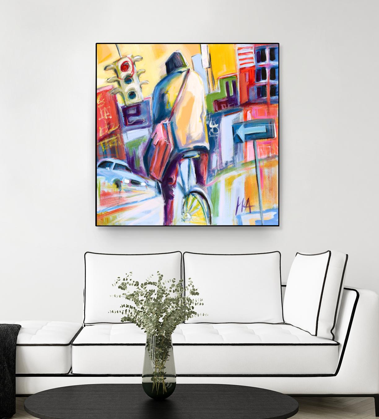 Velo City by Marc Archambault on GIANT ART - pink city scene