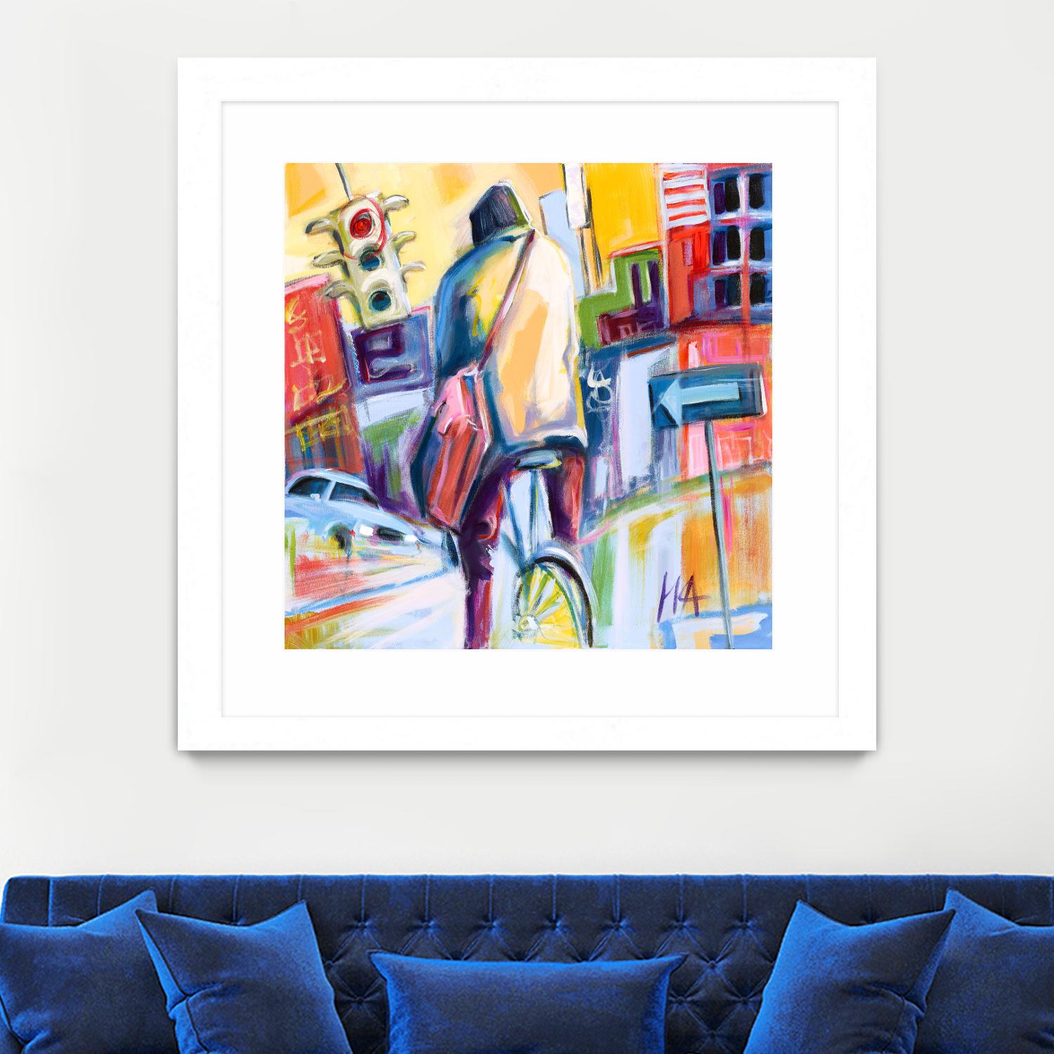 Velo City by Marc Archambault on GIANT ART - pink city scene