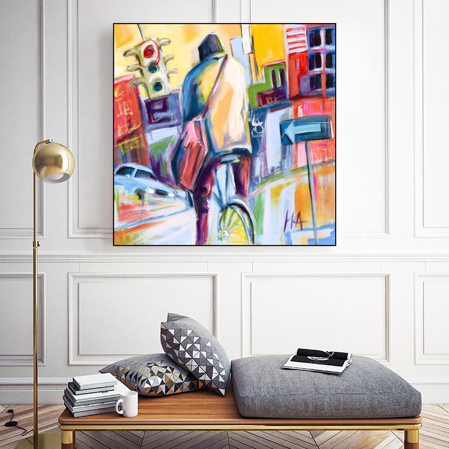 Velo City by Marc Archambault on GIANT ART - pink city scene