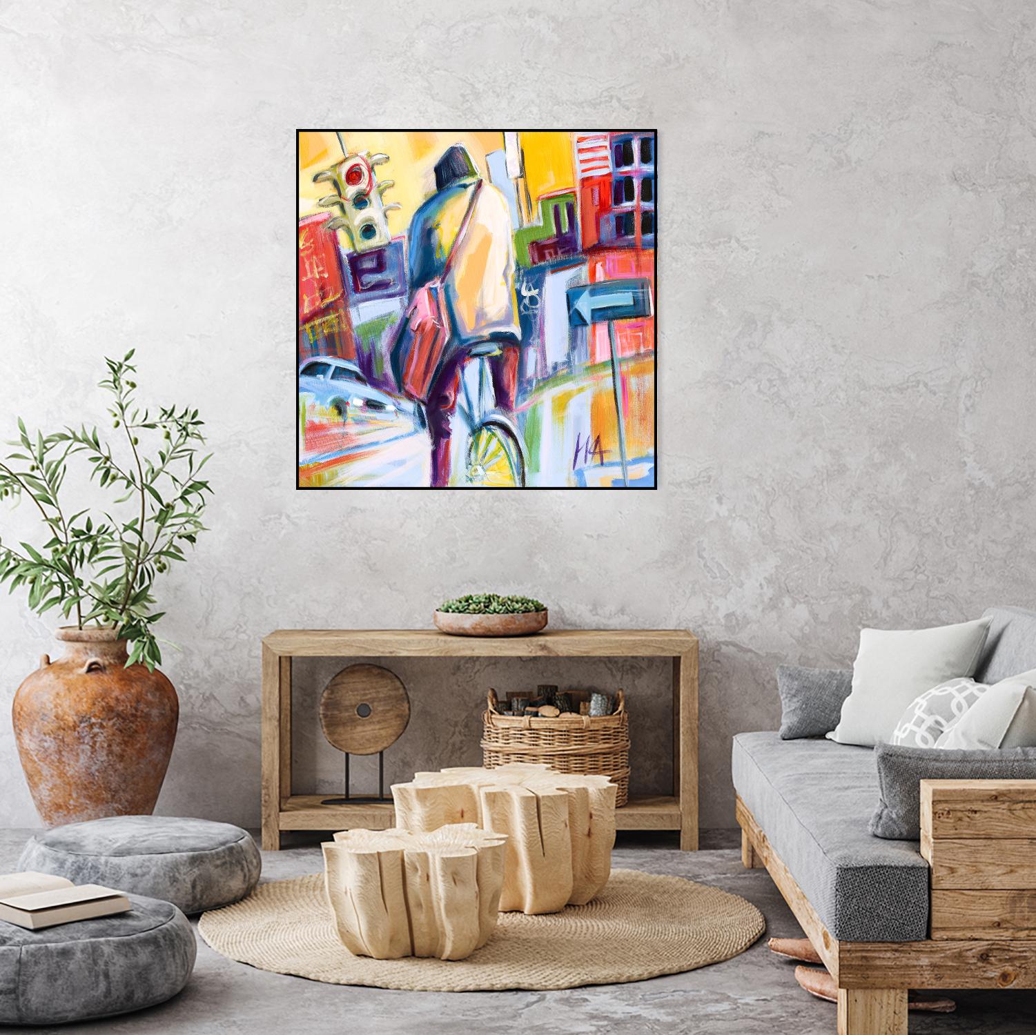 Velo City by Marc Archambault on GIANT ART - pink city scene