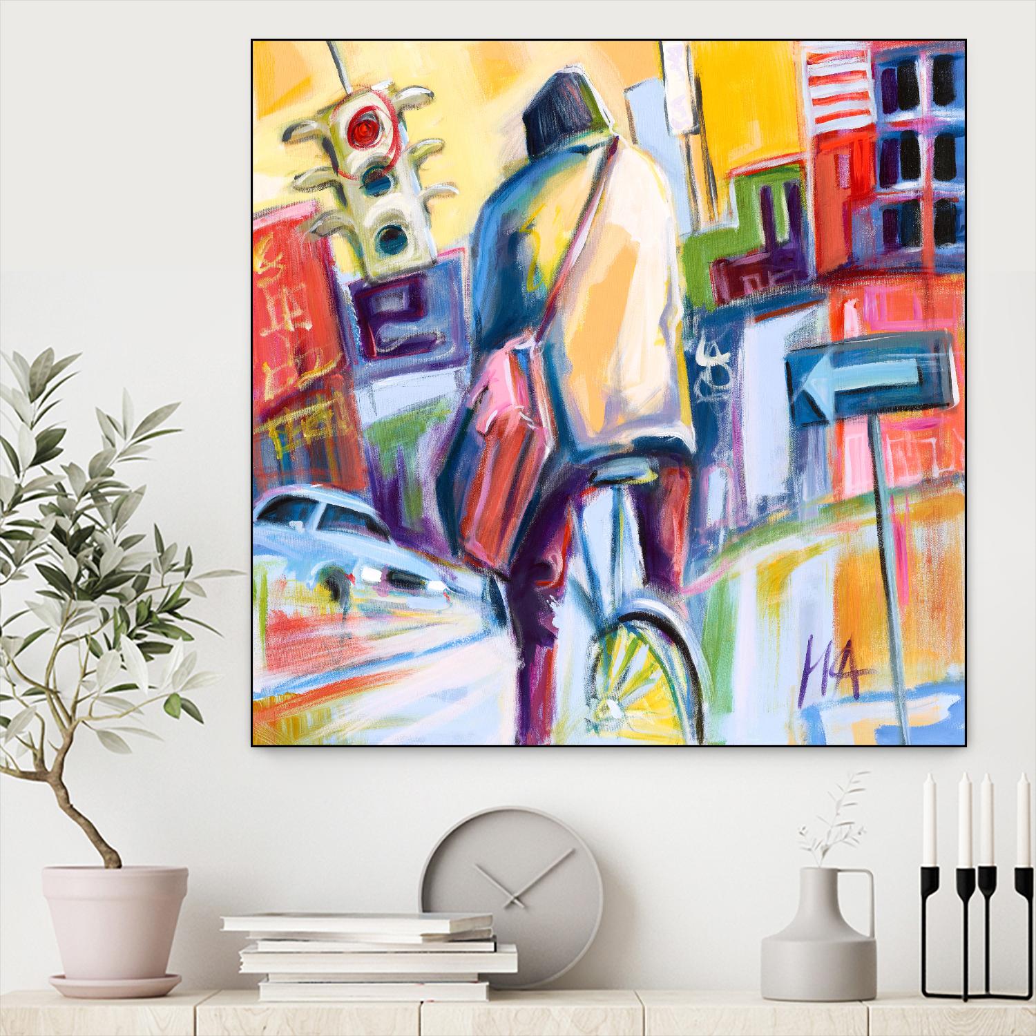 Velo City by Marc Archambault on GIANT ART - pink city scene