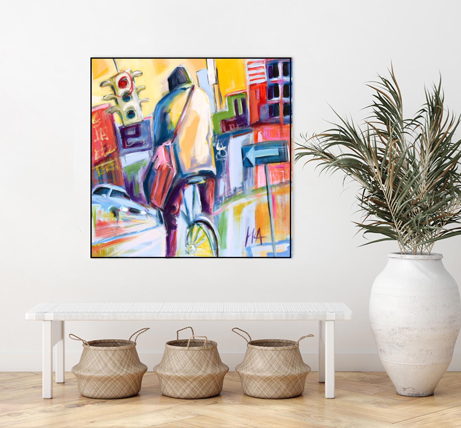 Velo City by Marc Archambault on GIANT ART - pink city scene