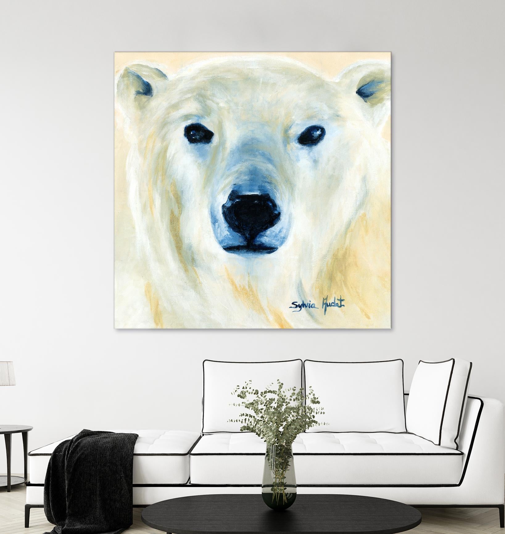 Ours polaire by Sylvia Audet on GIANT ART - yellow animals