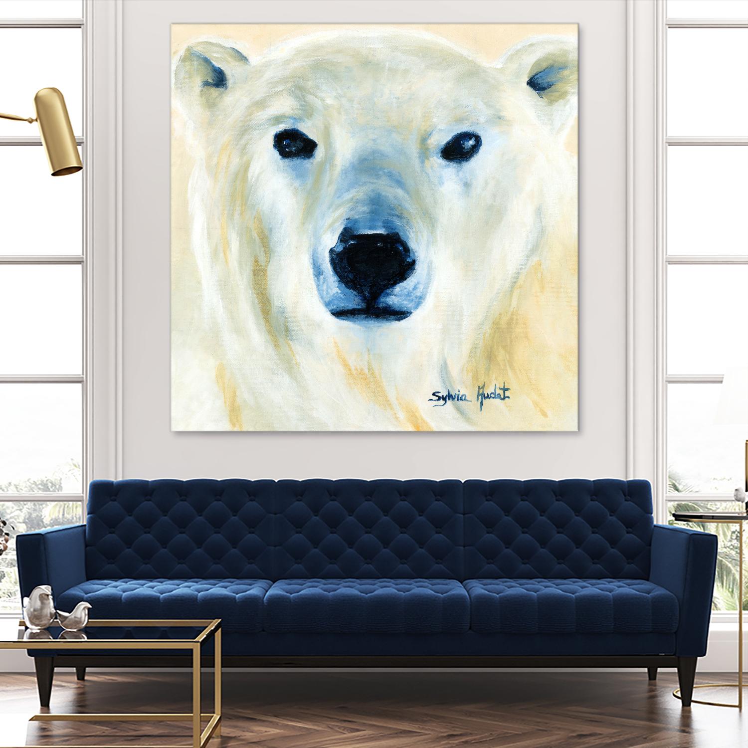Ours polaire by Sylvia Audet on GIANT ART - yellow animals