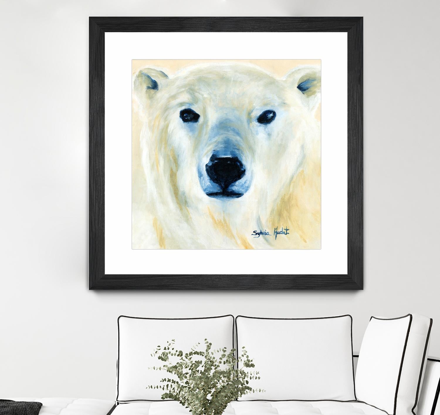 Ours polaire by Sylvia Audet on GIANT ART - yellow animals