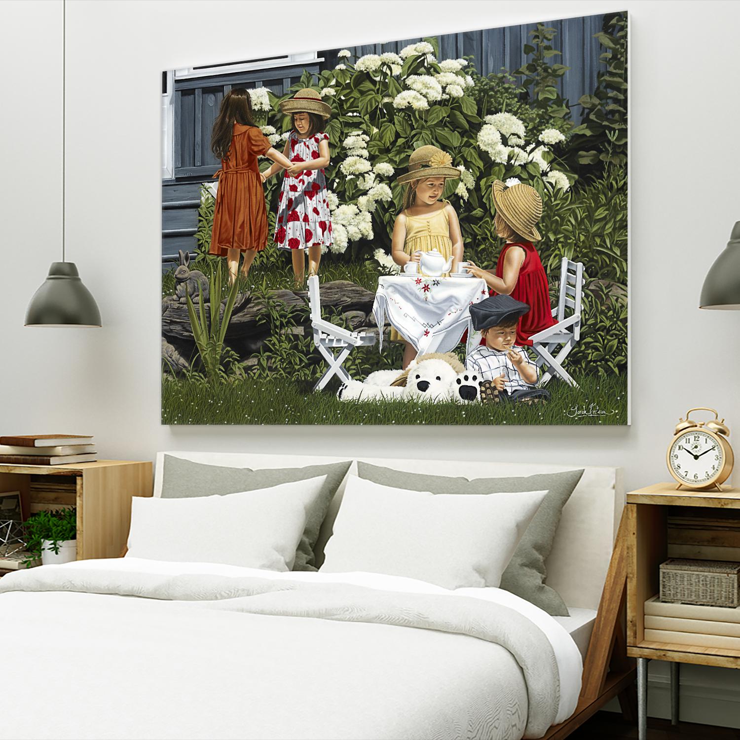 Golden Party by Sarah Fecteau on GIANT ART - red naive