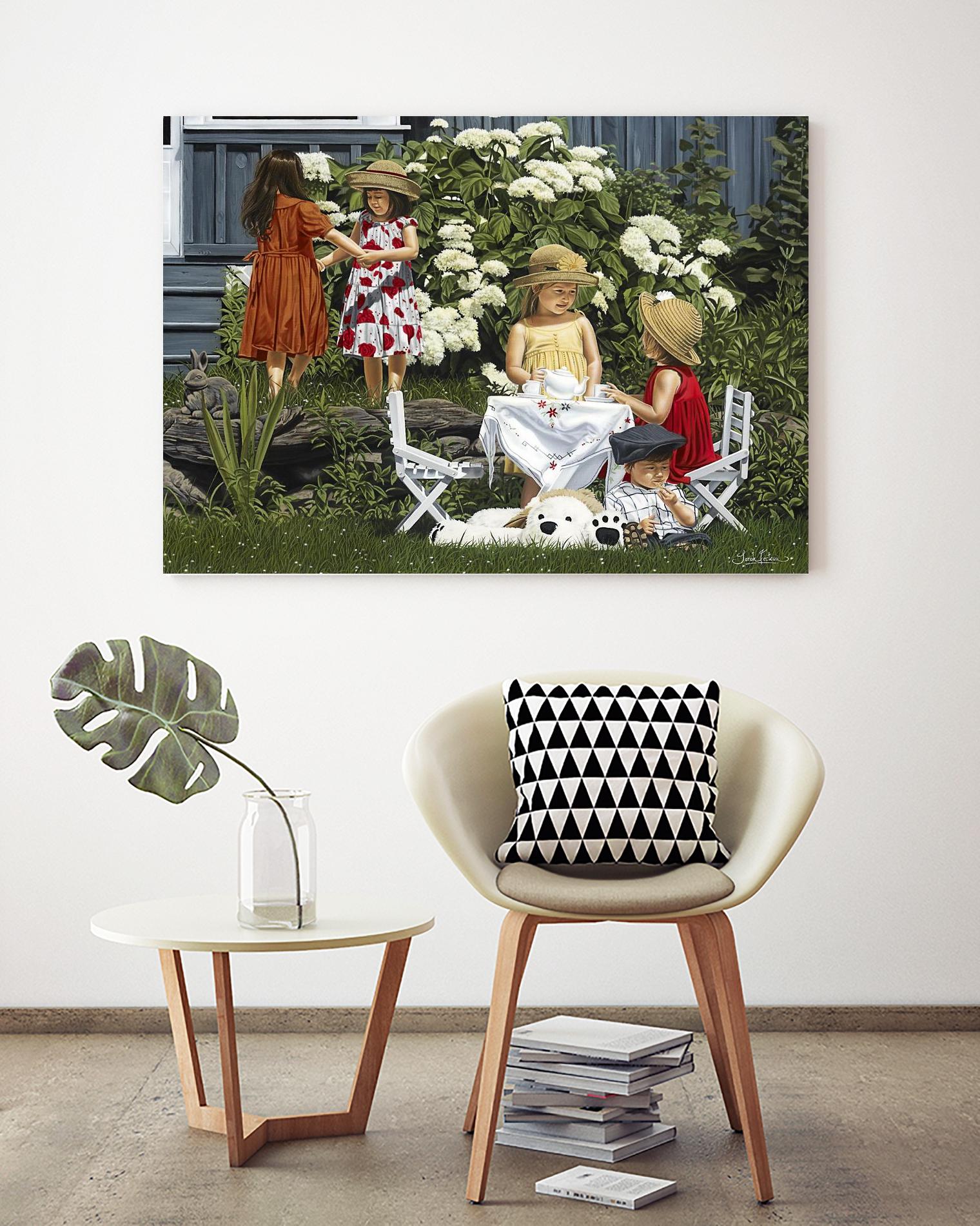 Golden Party by Sarah Fecteau on GIANT ART - red naive