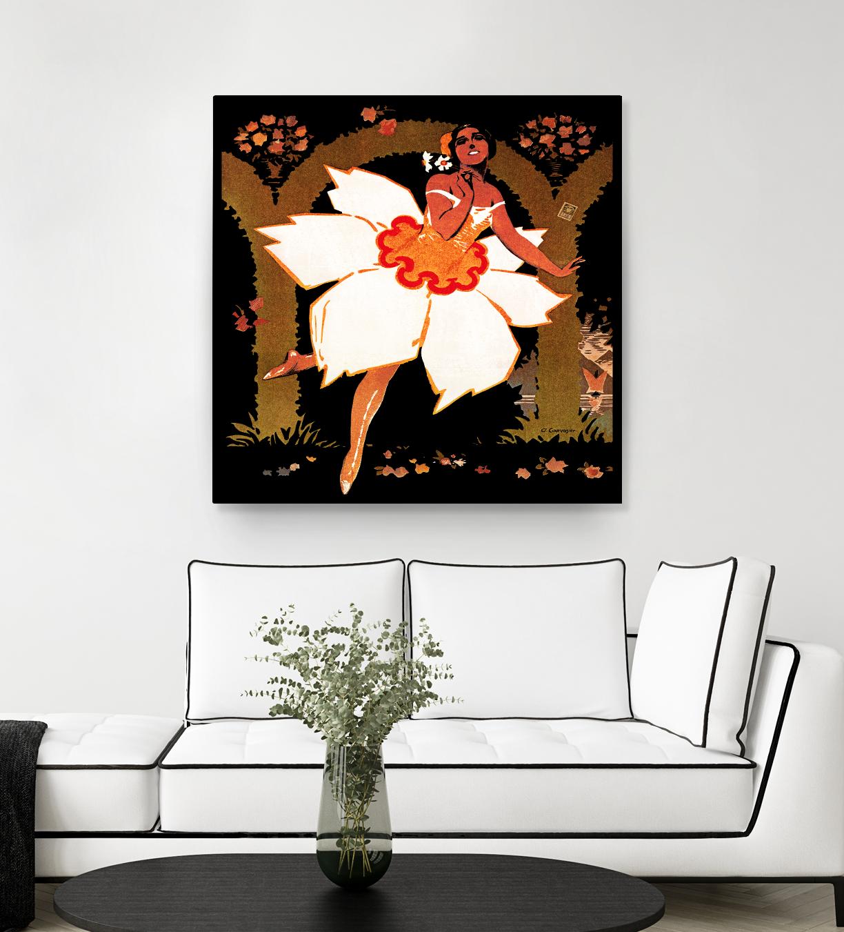 Fête des Narcisses by Archive on GIANT ART - orange vintage