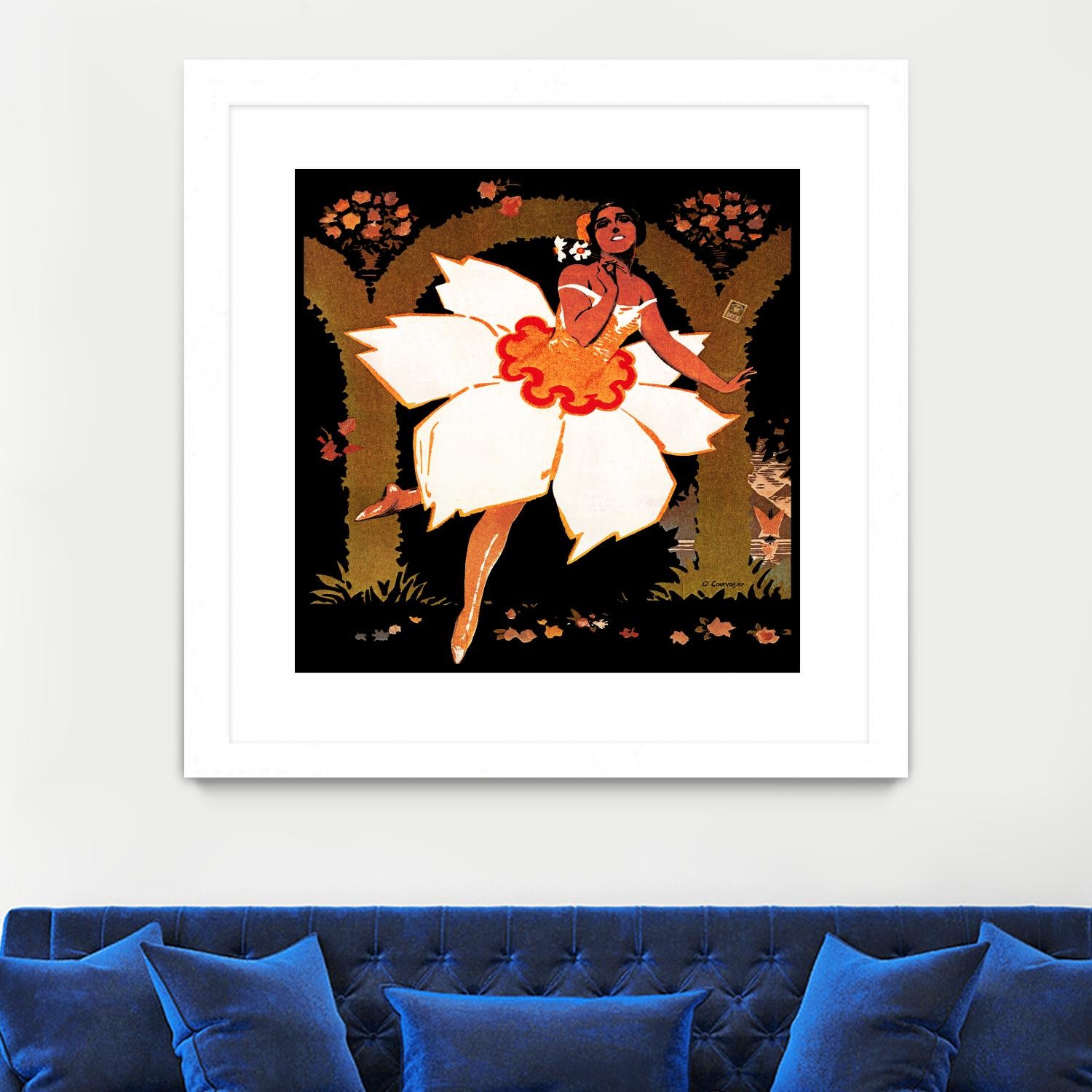 Fête des Narcisses by Archive on GIANT ART - orange vintage