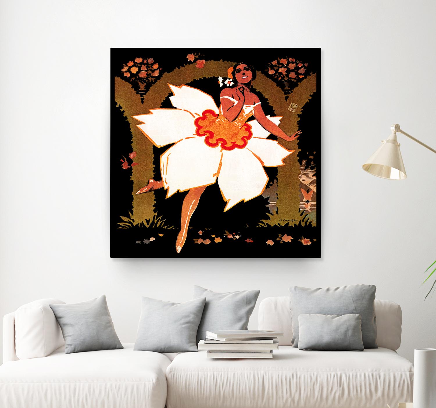 Fête des Narcisses by Archive on GIANT ART - orange vintage