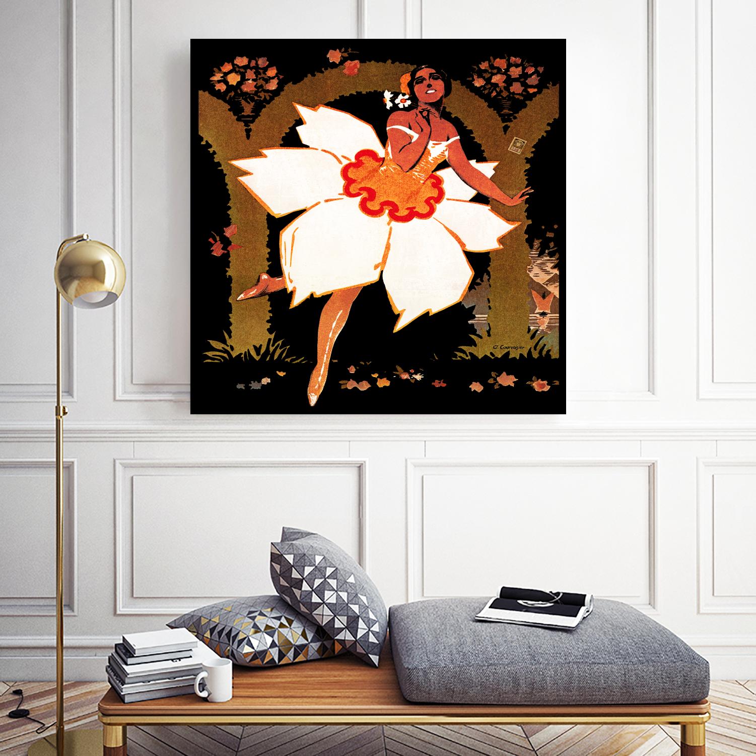 Fête des Narcisses by Archive on GIANT ART - orange vintage