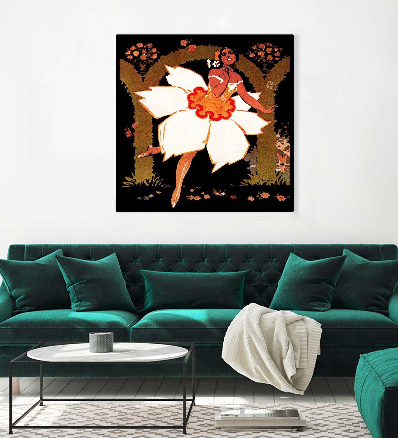 Fête des Narcisses by Archive on GIANT ART - orange vintage