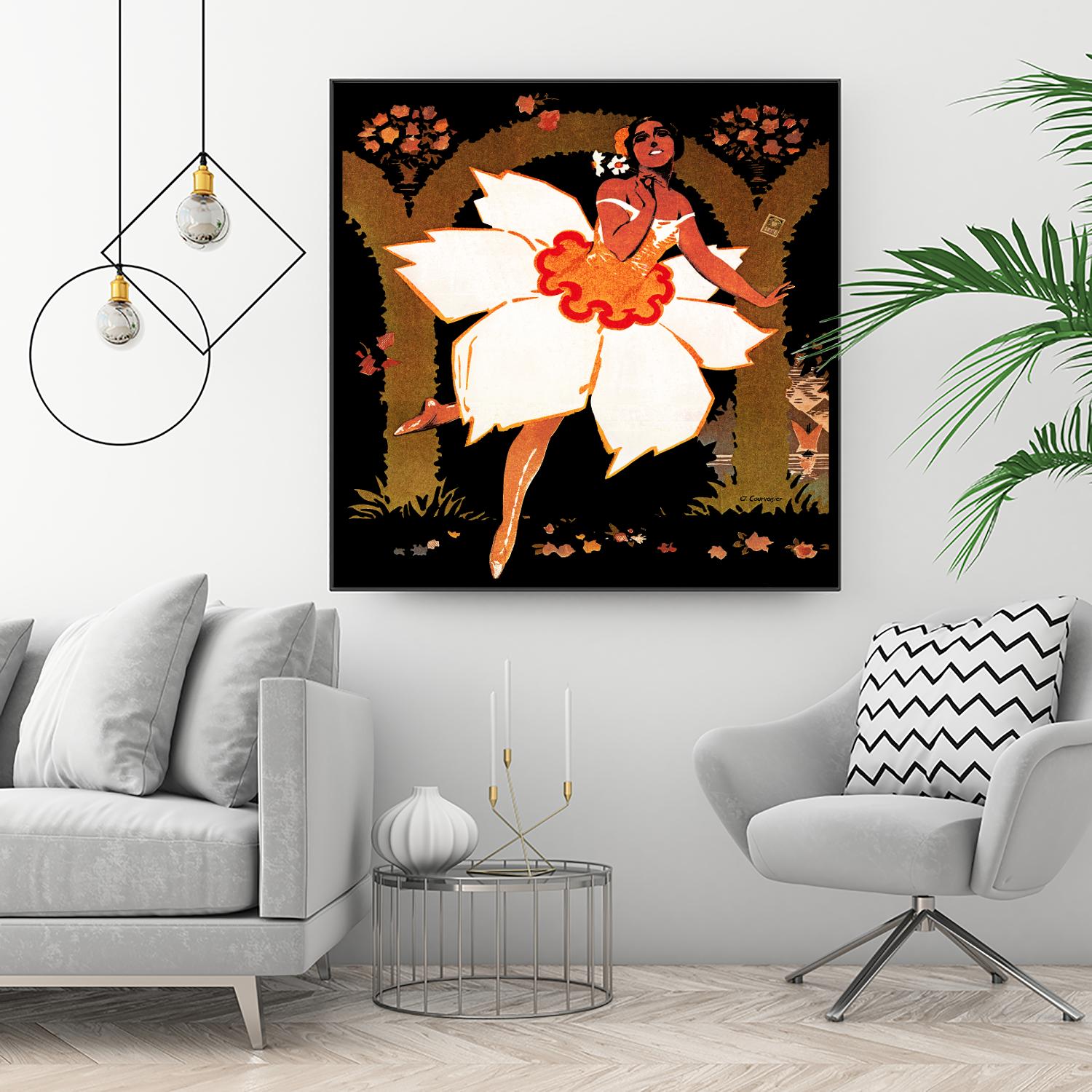 Fête des Narcisses by Archive on GIANT ART - orange vintage