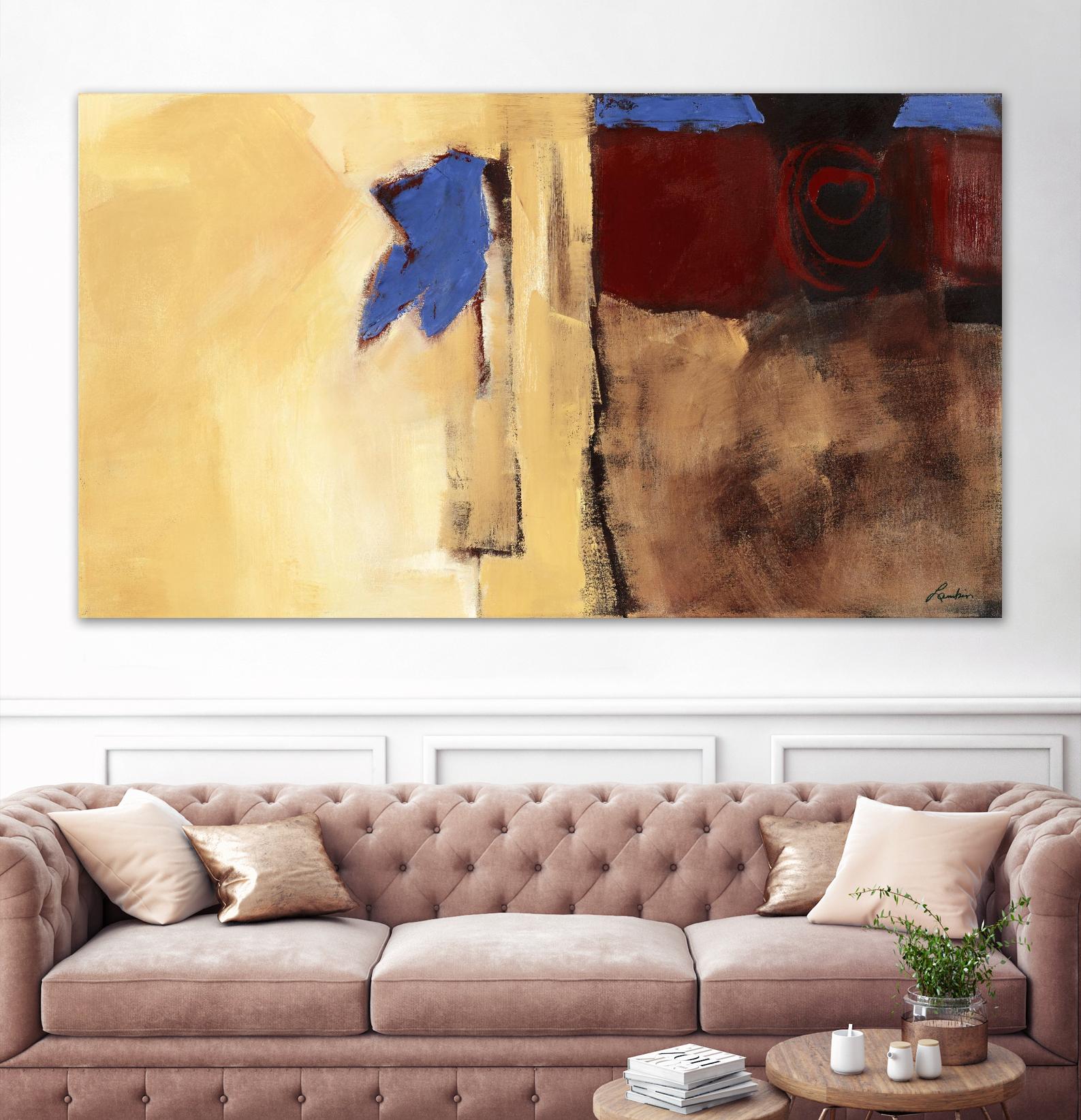 Le cœur est un oiseau by Diane Lambin on GIANT ART - blue abstract