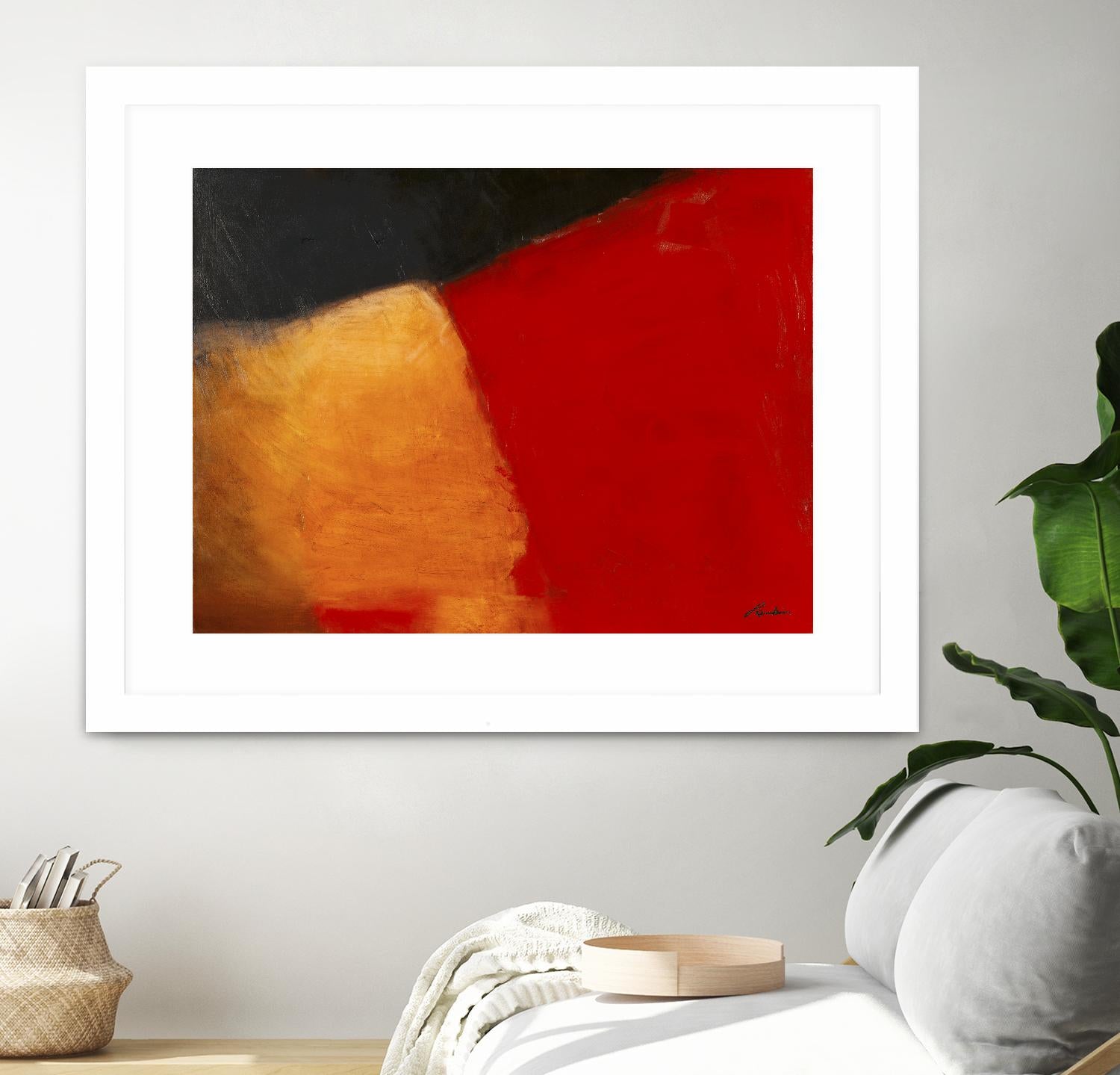 Le rouge et le noir by Diane Lambin on GIANT ART - red abstract quebec artists