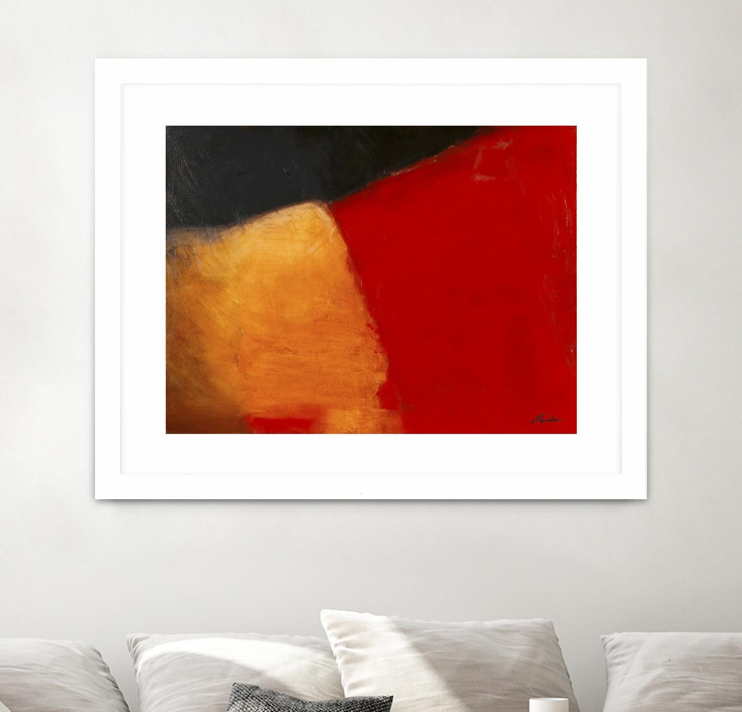 Le rouge et le noir by Diane Lambin on GIANT ART - red abstract quebec artists