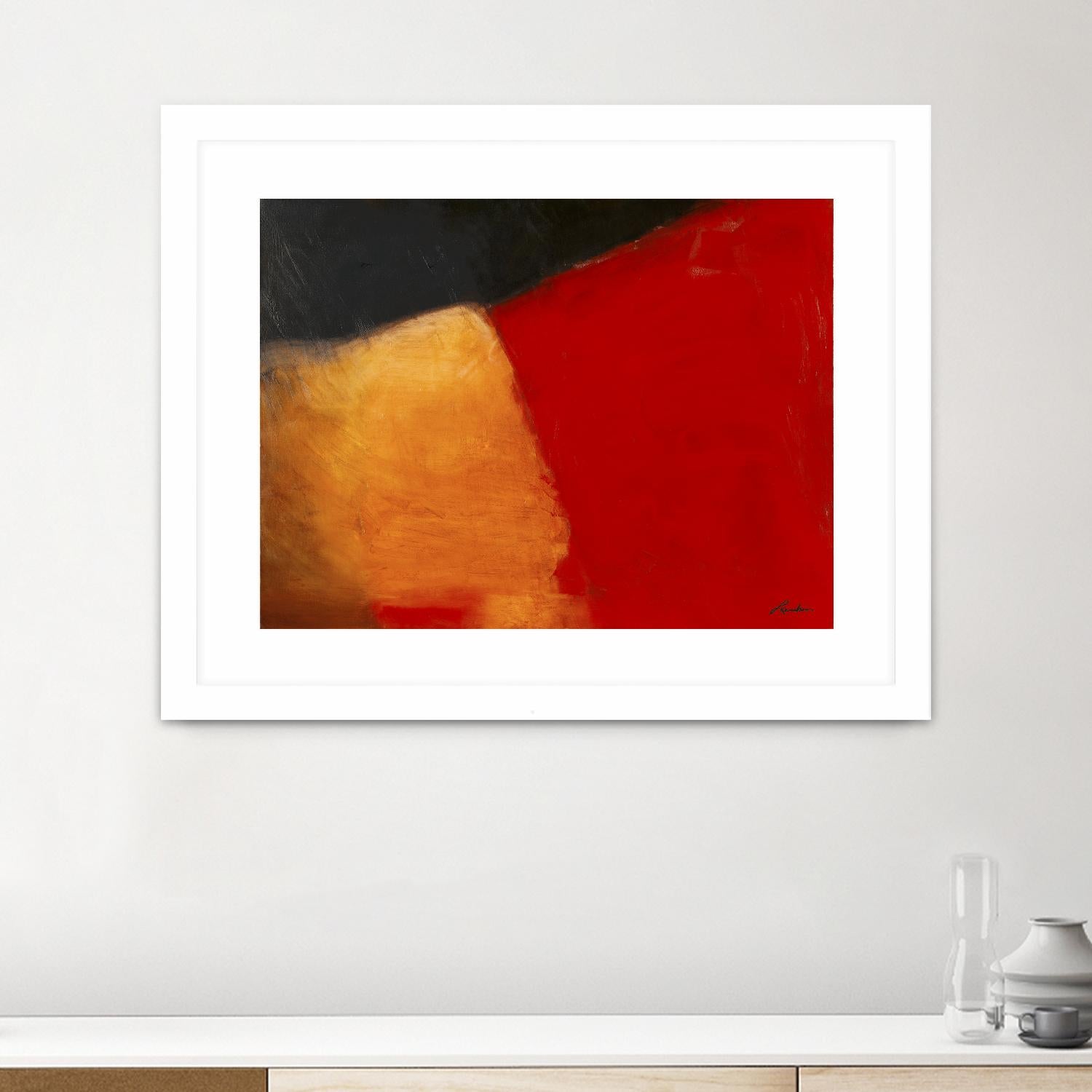 Le rouge et le noir by Diane Lambin on GIANT ART - red abstract quebec artists