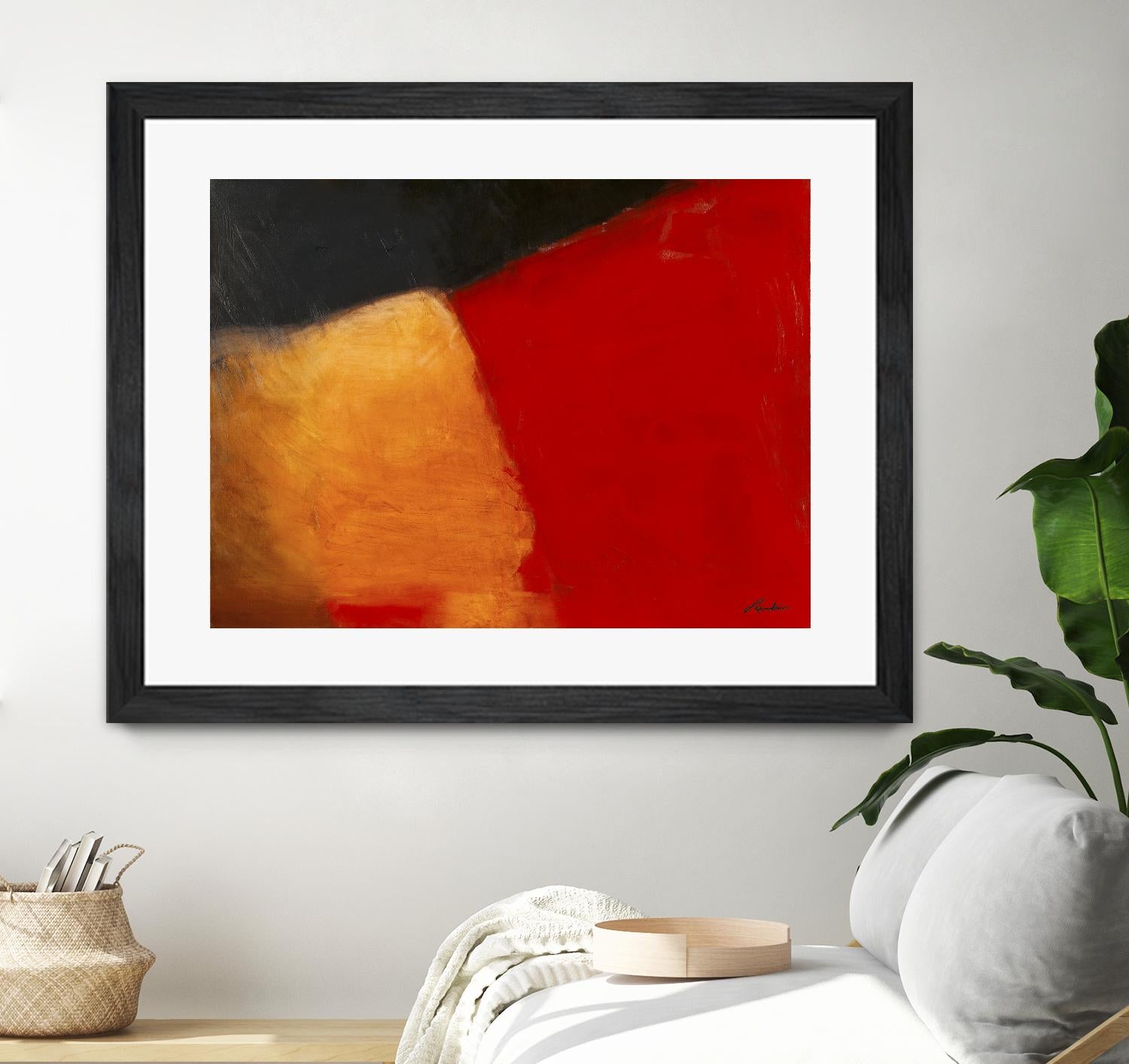 Le rouge et le noir by Diane Lambin on GIANT ART - red abstract quebec artists