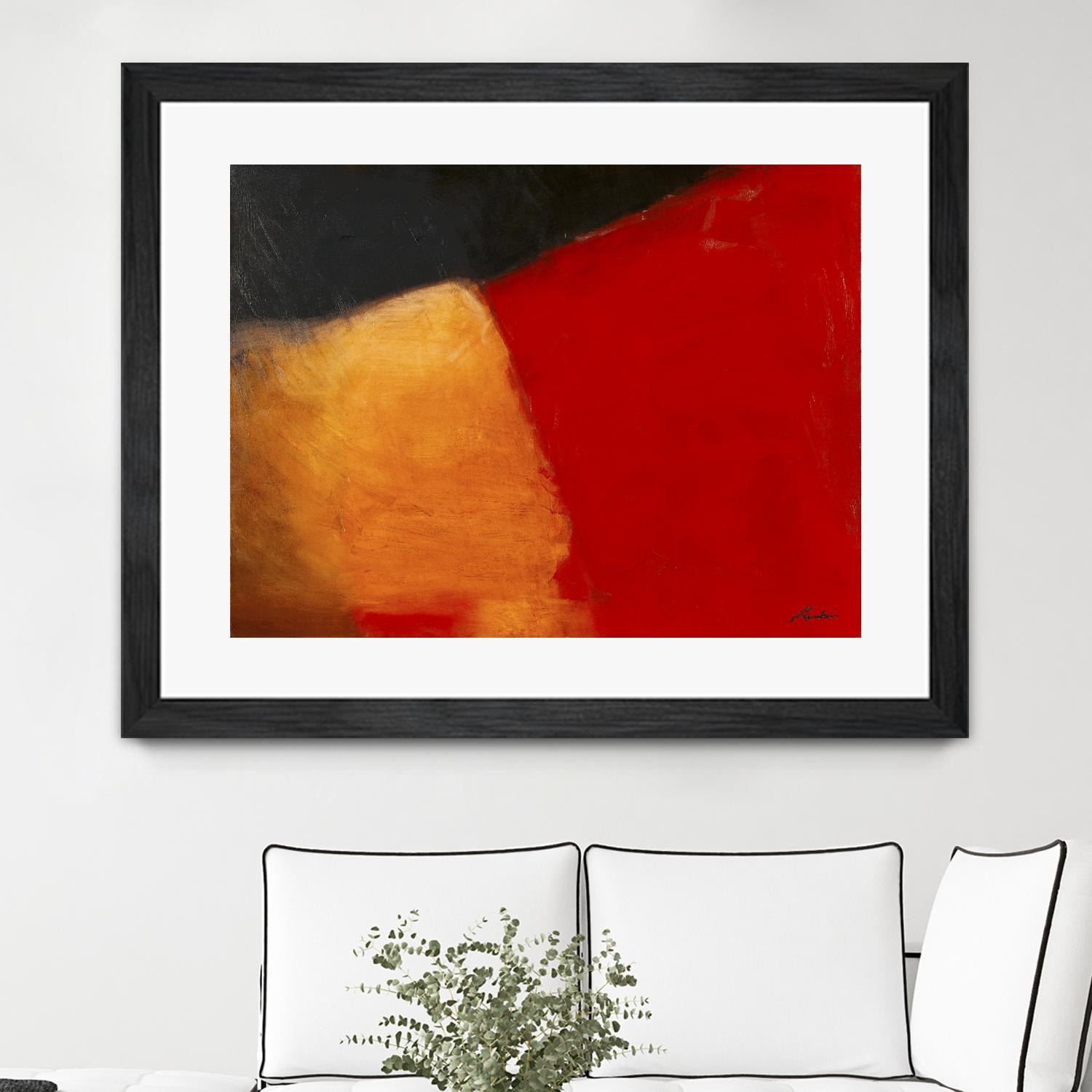 Le rouge et le noir by Diane Lambin on GIANT ART - red abstract quebec artists