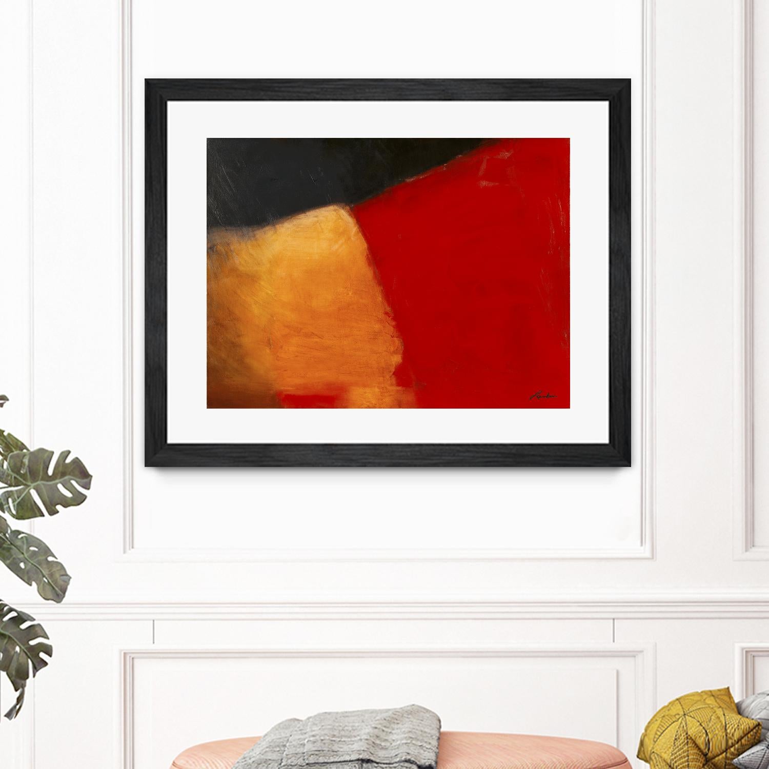 Le rouge et le noir by Diane Lambin on GIANT ART - red abstract quebec artists