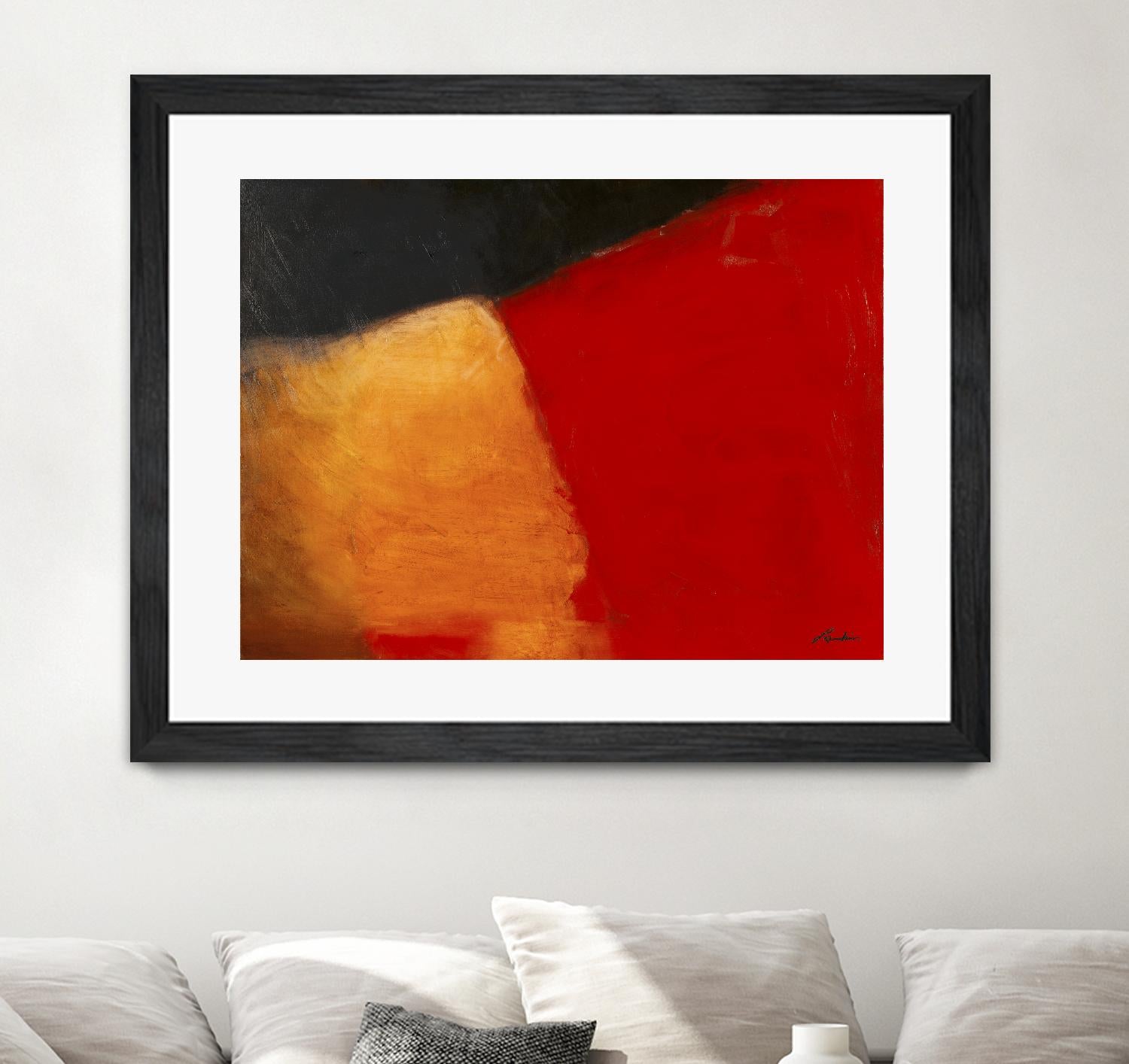 Le rouge et le noir by Diane Lambin on GIANT ART - red abstract quebec artists