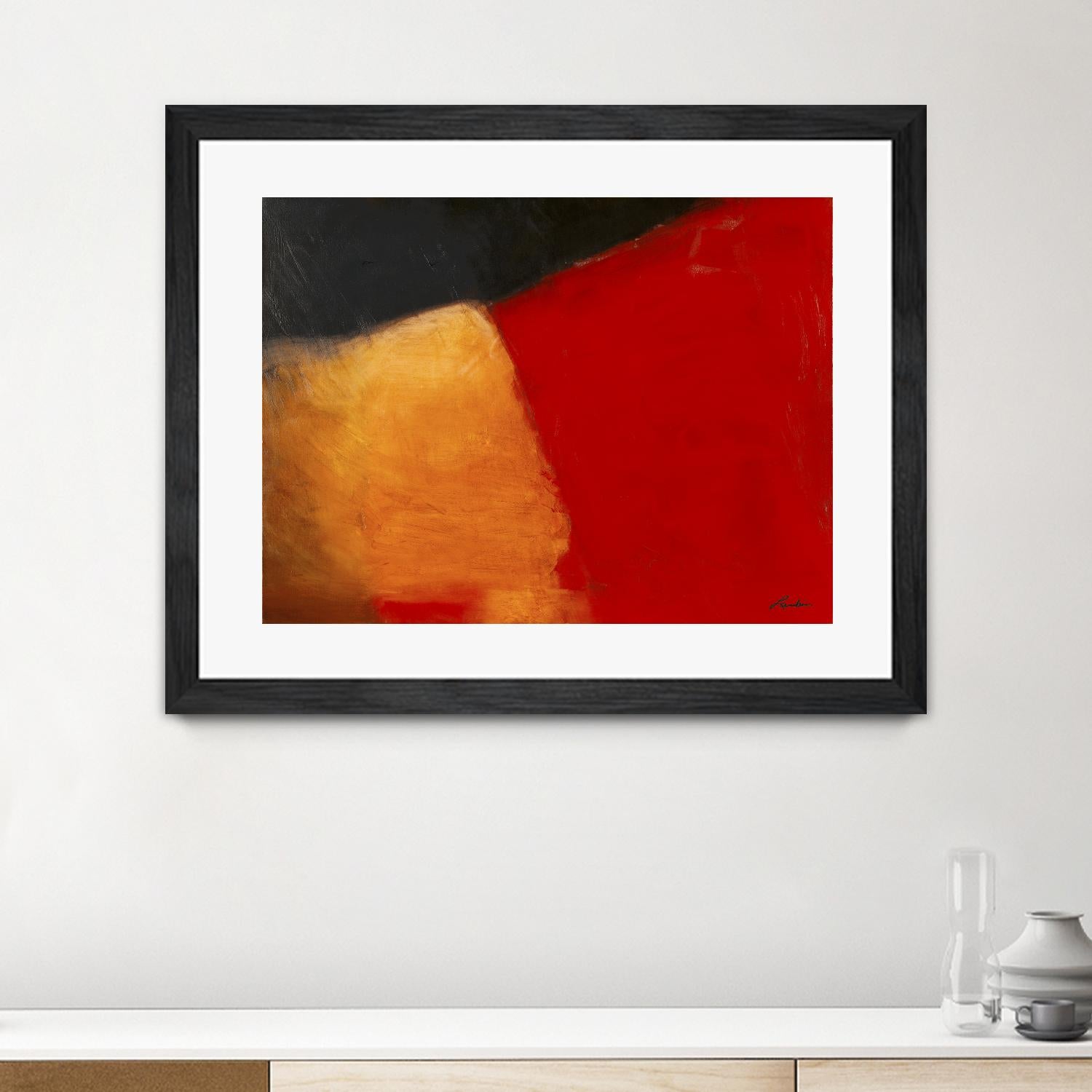 Le rouge et le noir by Diane Lambin on GIANT ART - red abstract quebec artists