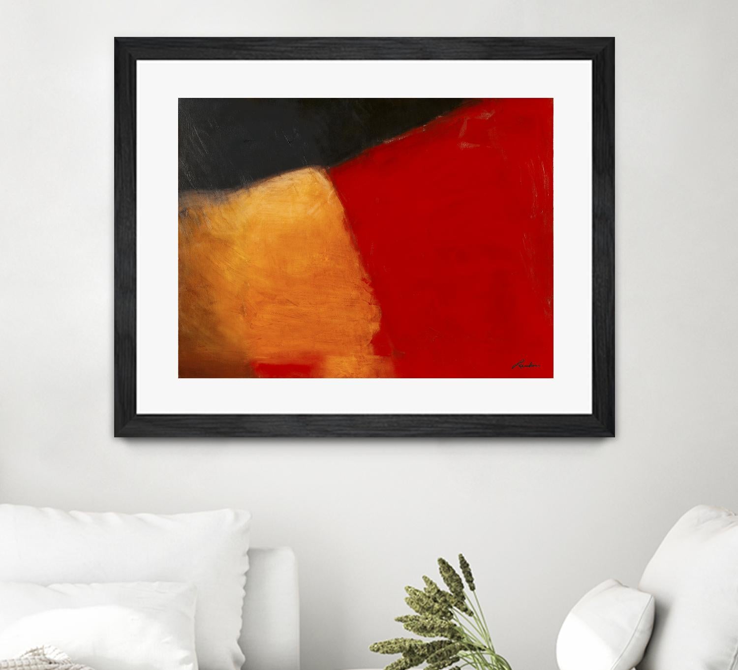 Le rouge et le noir by Diane Lambin on GIANT ART - red abstract quebec artists