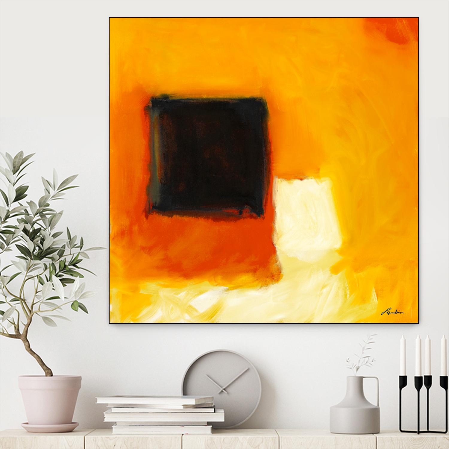 De l'obscurité à la lumière by Diane Lambin on GIANT ART - yellow abstract