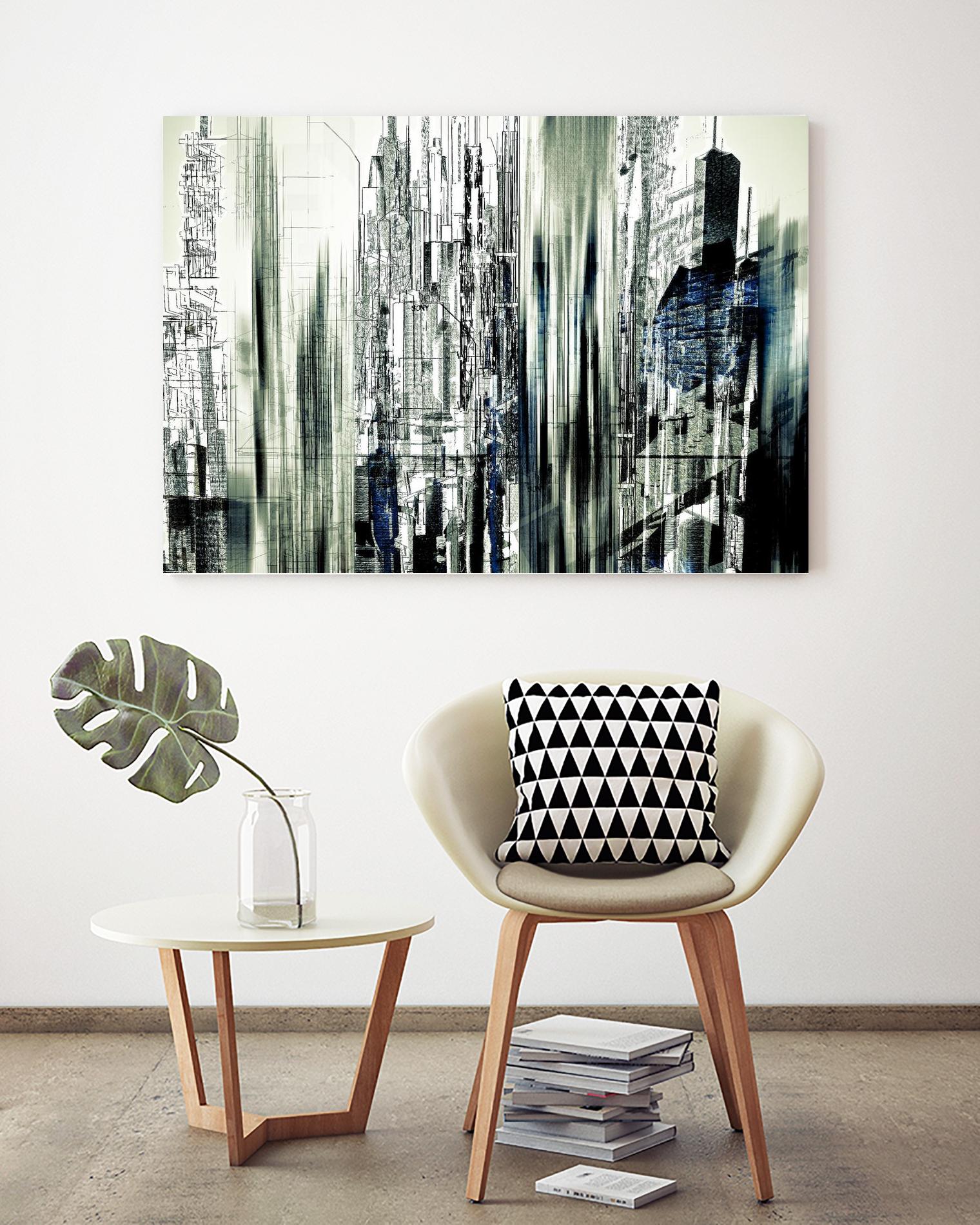 Abstract City Perspective II by Jean-François Dupuis on GIANT ART - white city scene