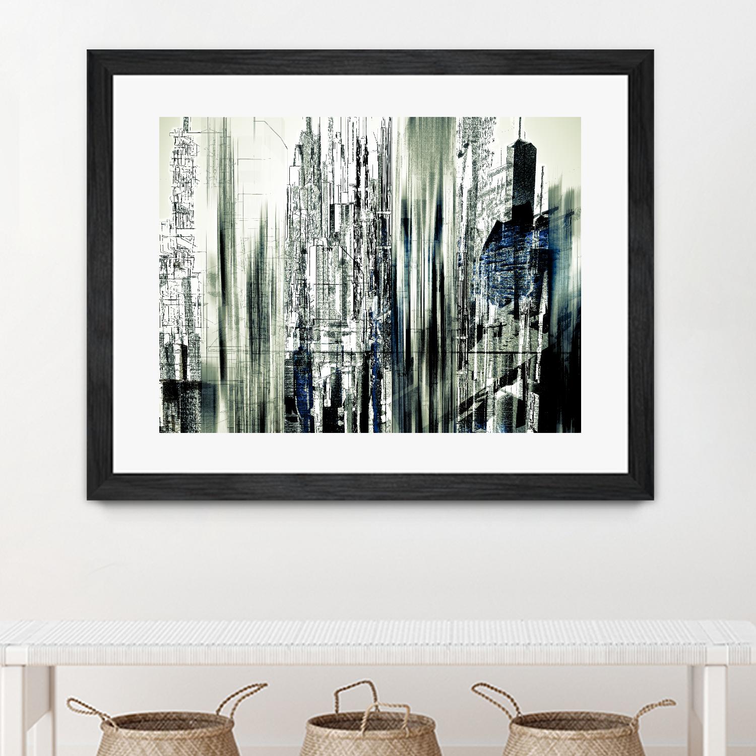 Abstract City Perspective II by Jean-François Dupuis on GIANT ART - white city scene