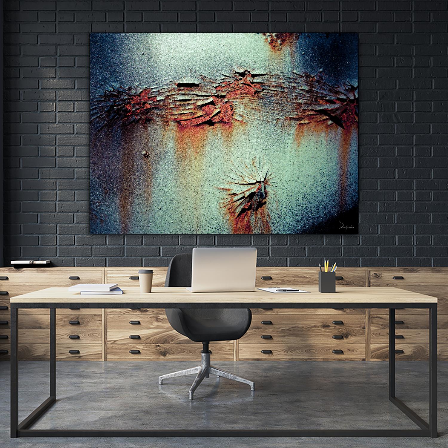 Rust Frequencies I by Jean-François Dupuis on GIANT ART - blue abstract