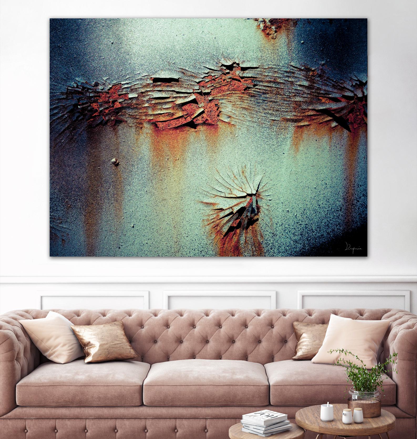 Rust Frequencies I by Jean-François Dupuis on GIANT ART - blue abstract