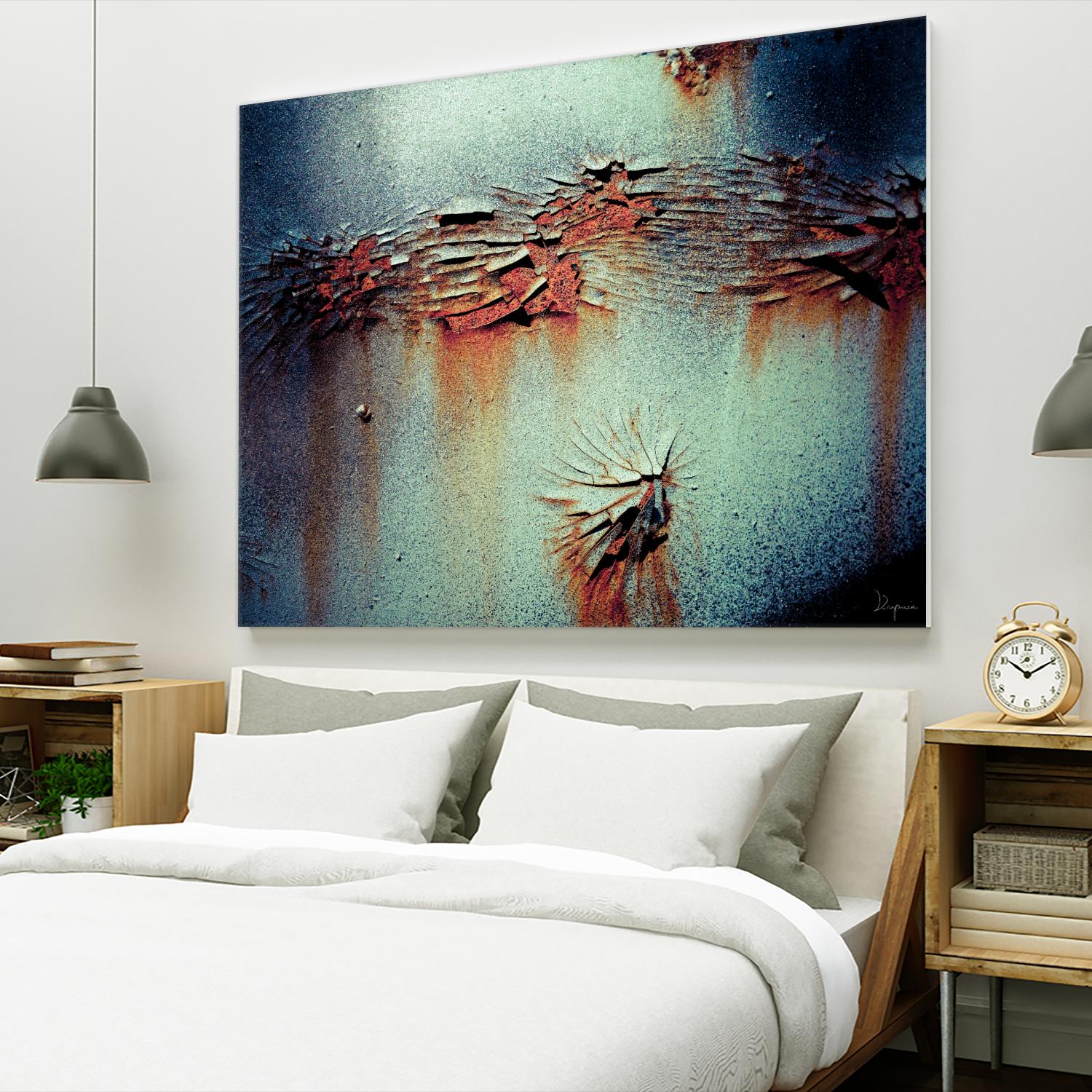 Rust Frequencies I by Jean-François Dupuis on GIANT ART - blue abstract